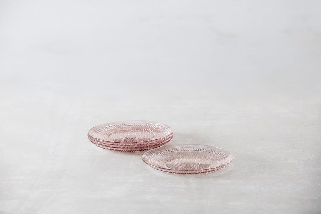 Pink Glass, 8" Salad Plate (Set of 4)