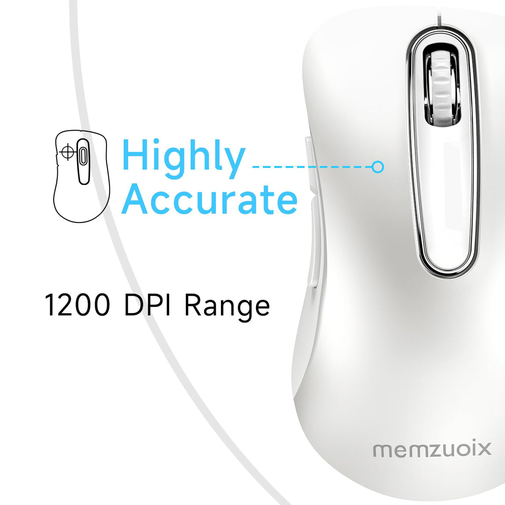 Portable Computer Wireless Mouse for Laptop, PC, Desktop, MacBook, 5 Buttons