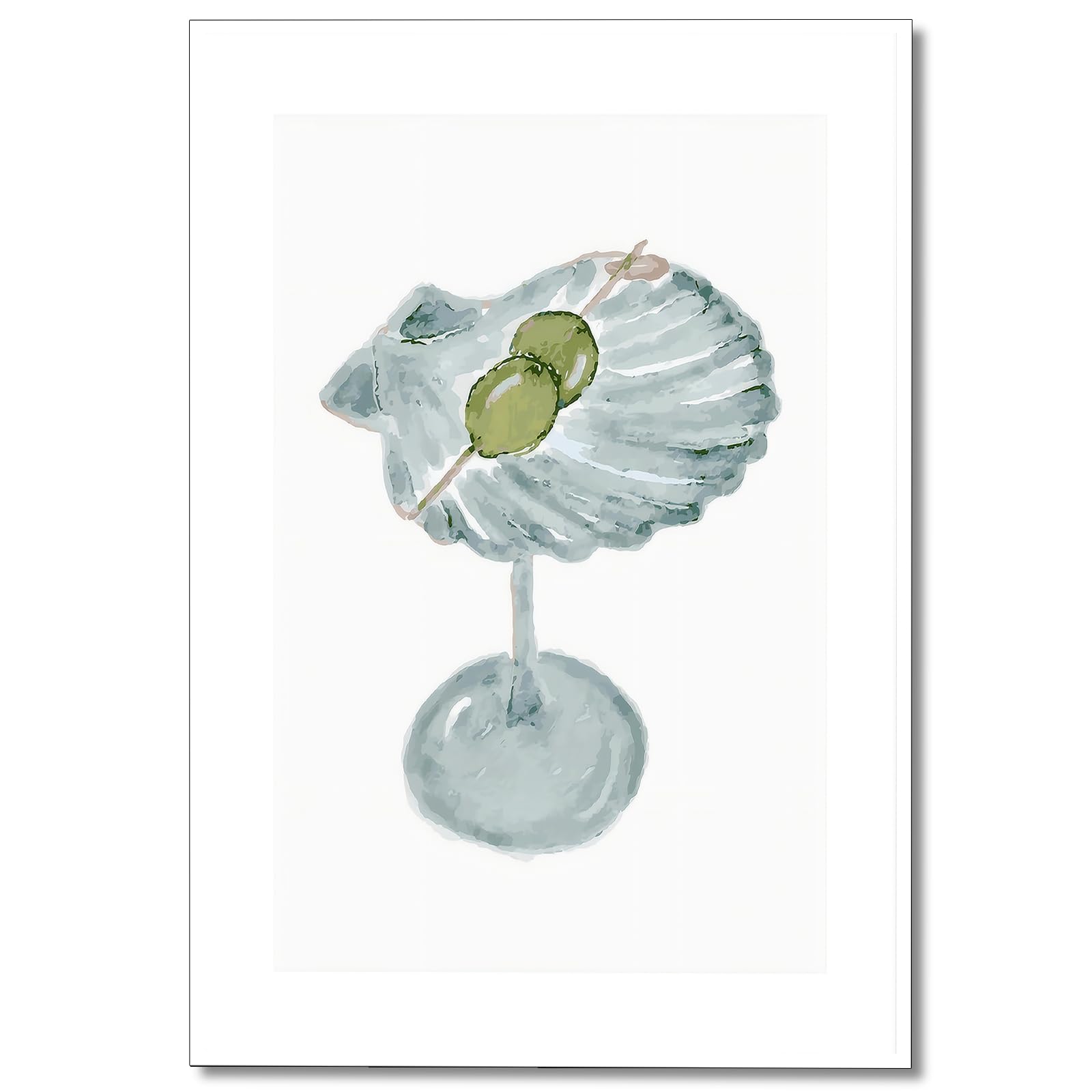 Vintage Watercolor Cocktail Posters Funky Minimalist Aesthetic Prints