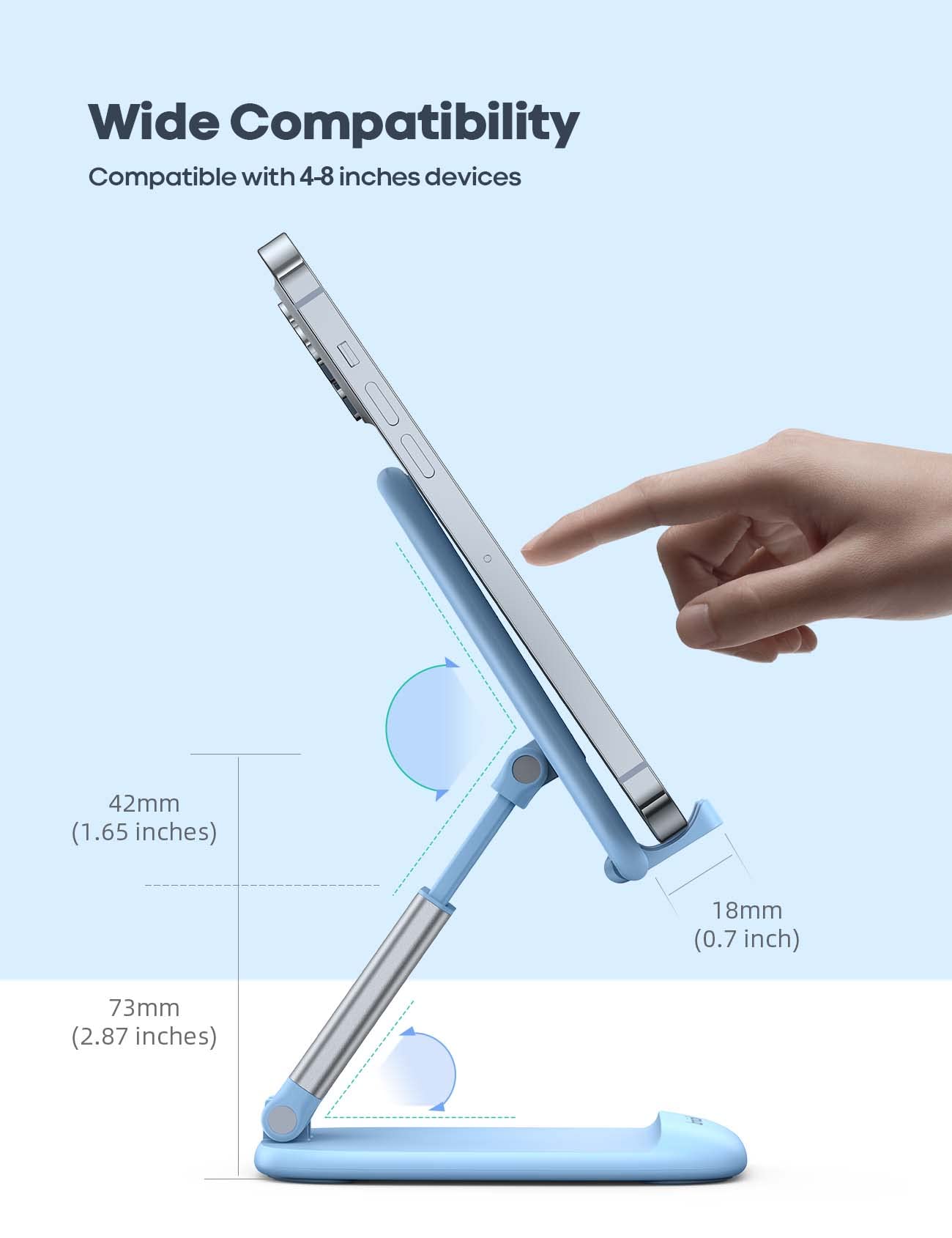 Phone Stand â€?Desktop Cell Phone Holder for Office Desk (4-8")