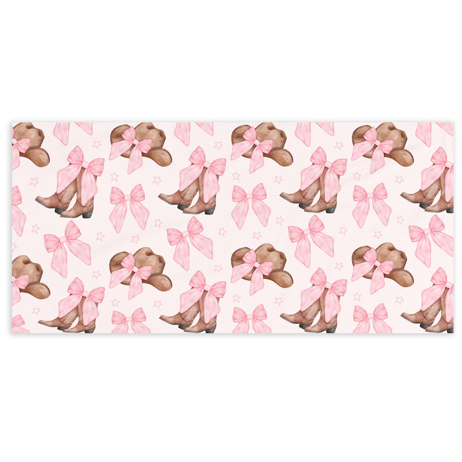 Coquette Girly Pink Bow Beach Towel - Microfiber Absorb Water Travel Towels 60x30 Inches for Bathroom Kitchen