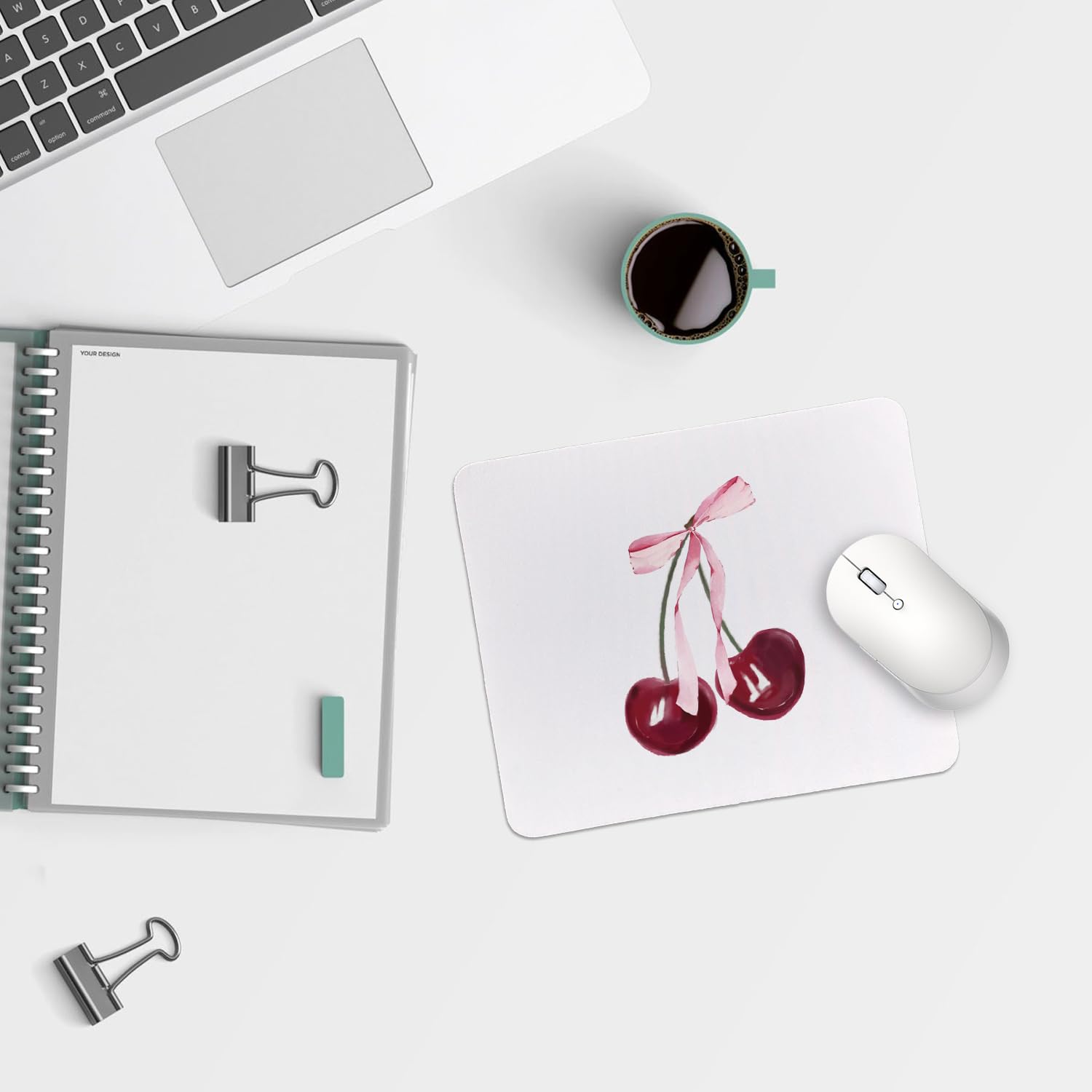 Coquette Bow Mouse Pad, Trendy Mouse Pad, Preppy Cute Mouse Pad for Desk Home Office & Gaming, 9.5x7.9 inches