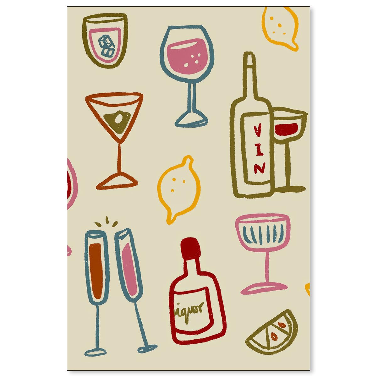 Modern Italian Kitchen Colorful Wall Art