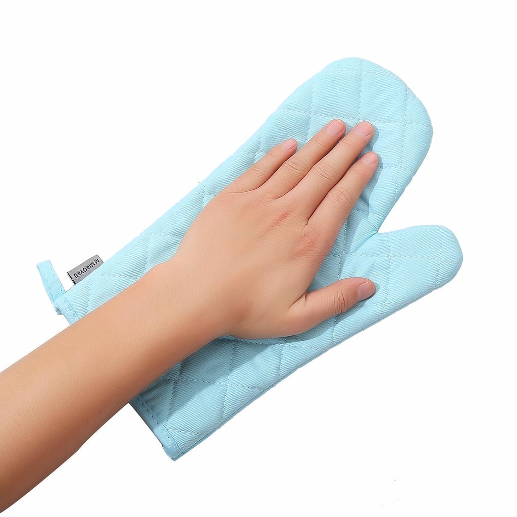 Oven Mitts and Pot Holders 4 pcs Set,High Heat Resistant 500 Degree Extra Thicken