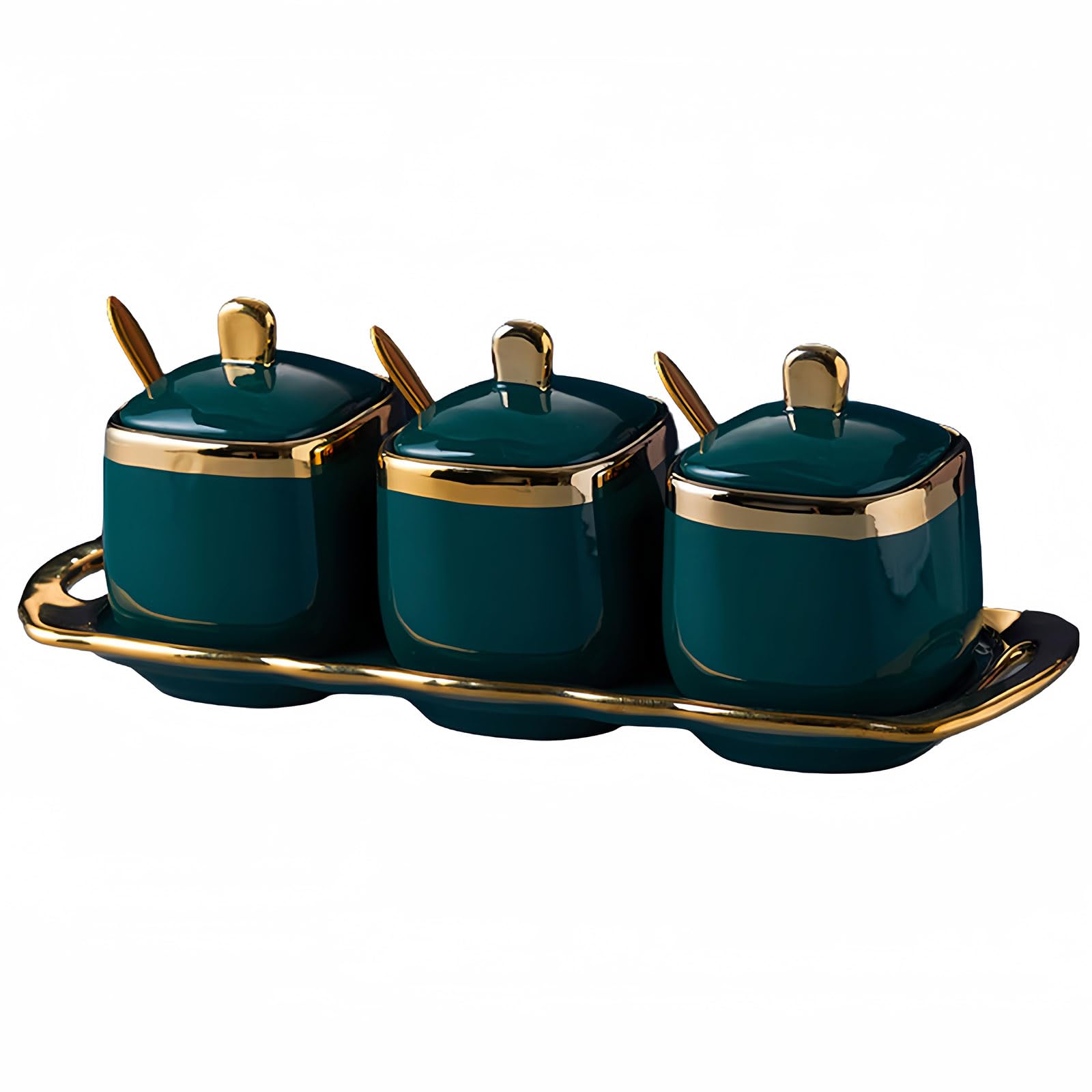 Sugar Bowl With Lid And Spoon, Sugar Pot Set Of 3