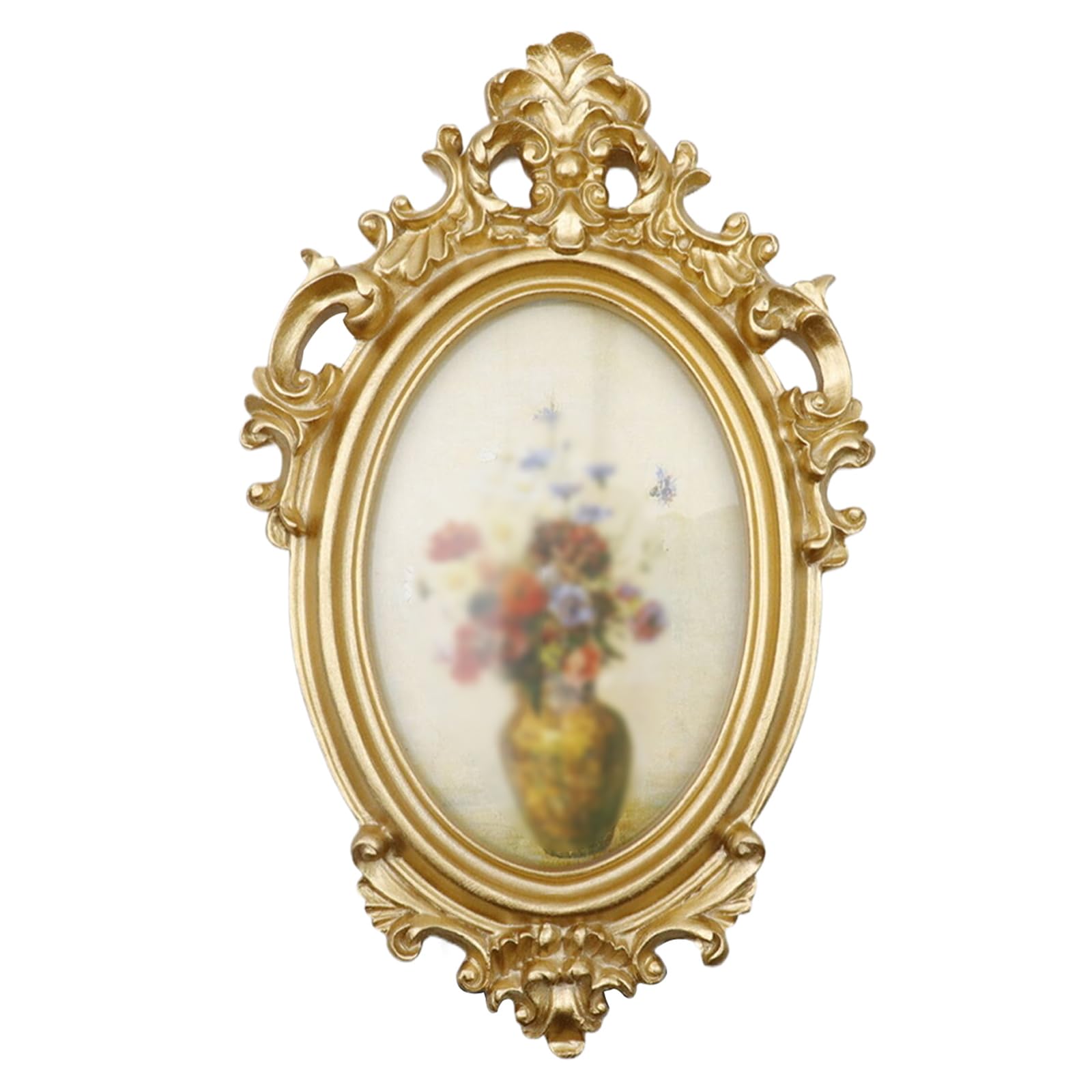 Vintage Picture Frame with Glass Front, Home Decor for Wall Hanging or Tabletop Display