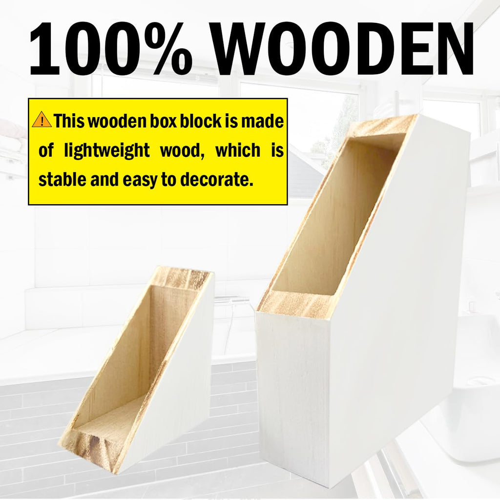 Do Not Flush Any Products Other Than Toilet Paper Wooden Box Sign - Bathroom Reminder Funny Quote Pink