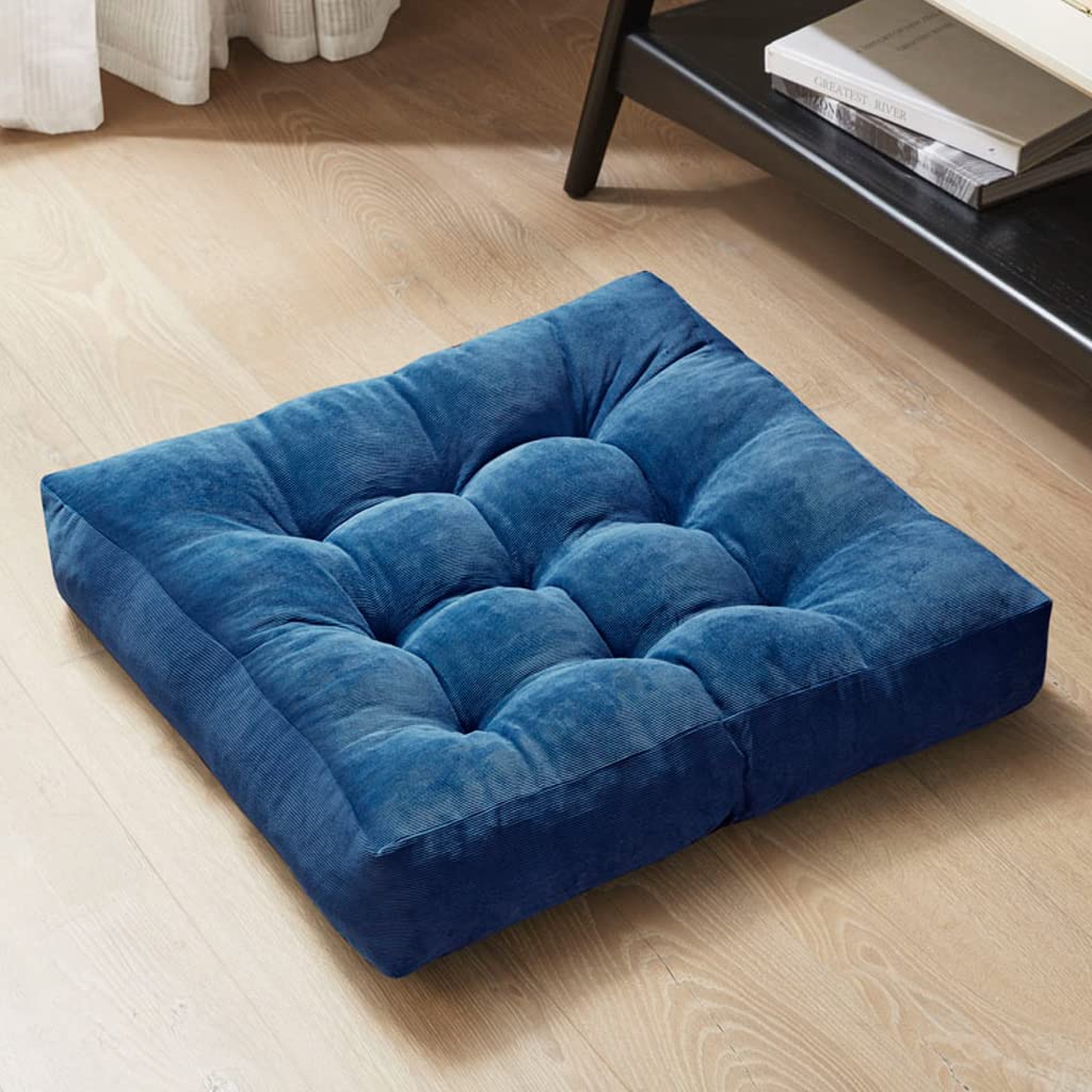 Square Large Pillows Seating Meditation Floor Pillow, Tufted Corduroy Cushion for Living Room