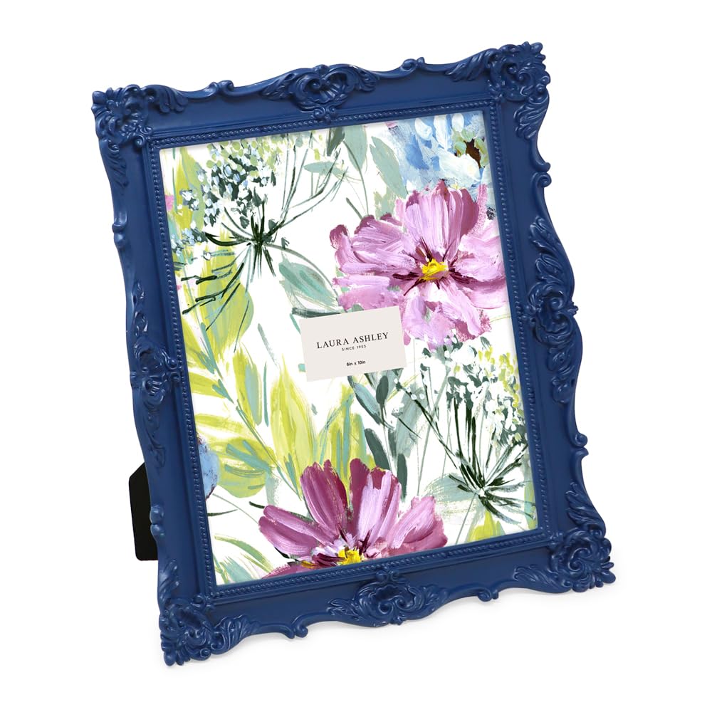 Resin Picture Frame â€?Handcrafted Floral Design with Easel for Tabletop and Wall Display