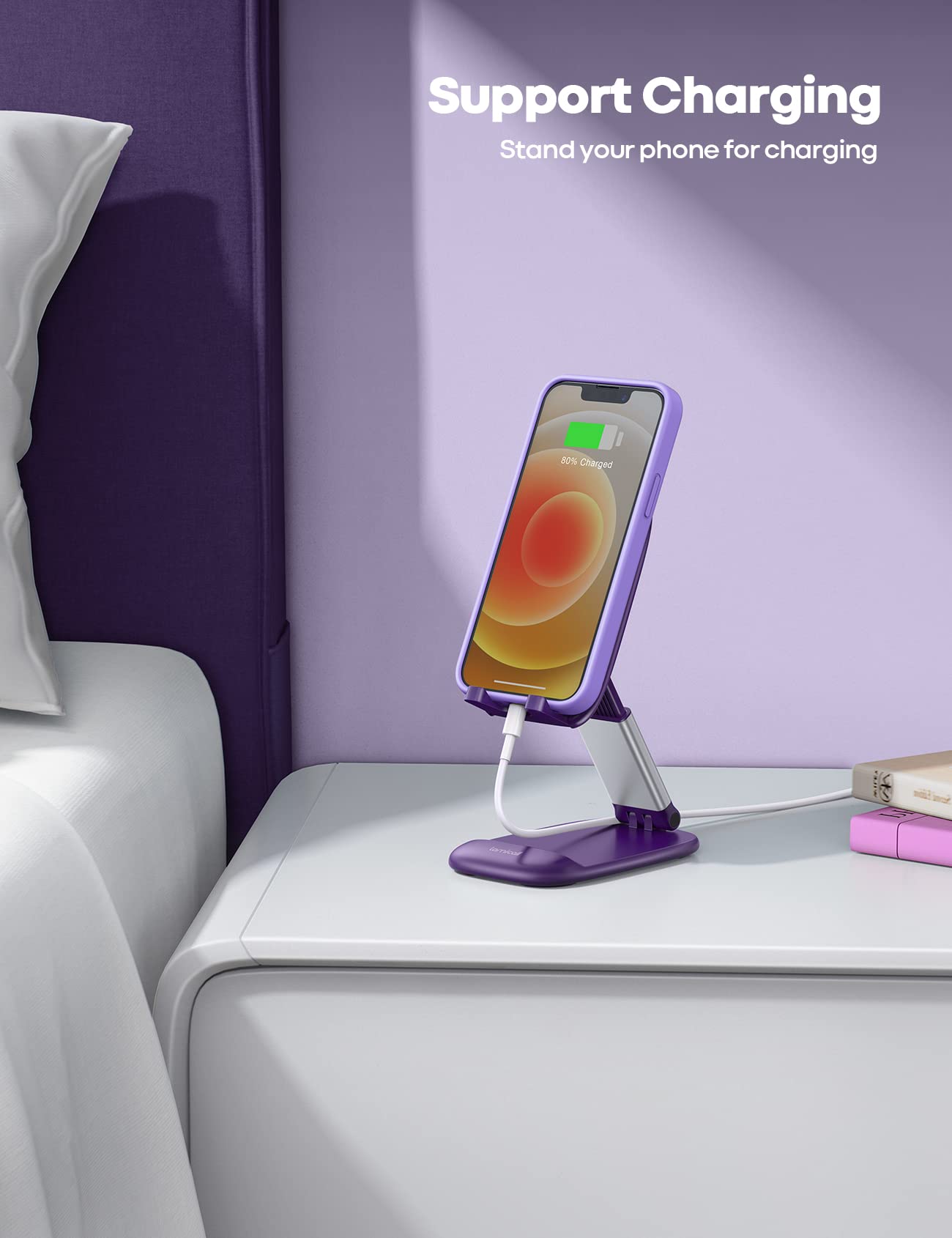 Phone Stand â€?Desktop Cell Phone Holder for Office Desk (4-8")