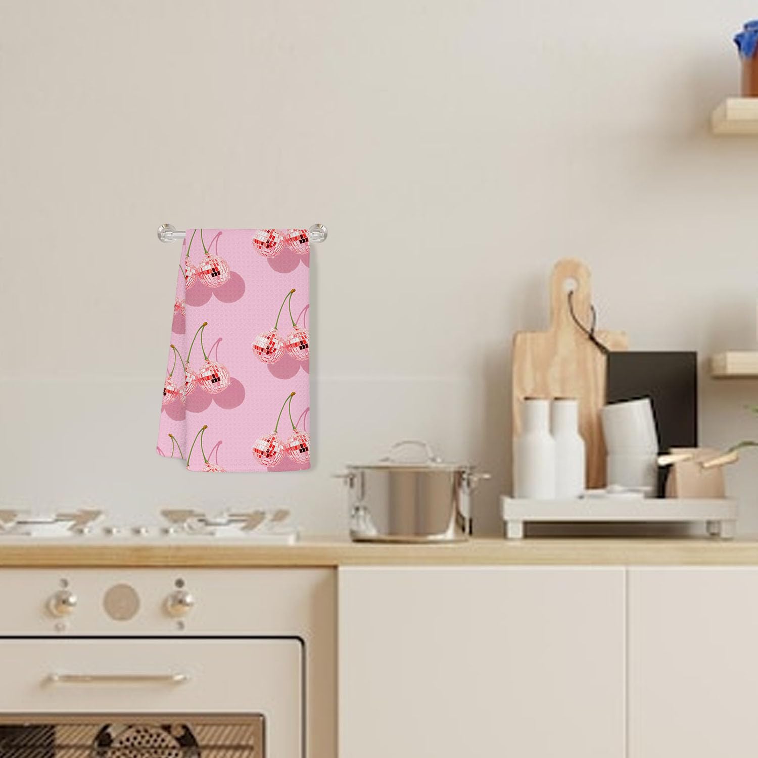 Retro Bathroom Kitchen Decor, Preppy Hand Dish Tea Towels 16×24 Inch