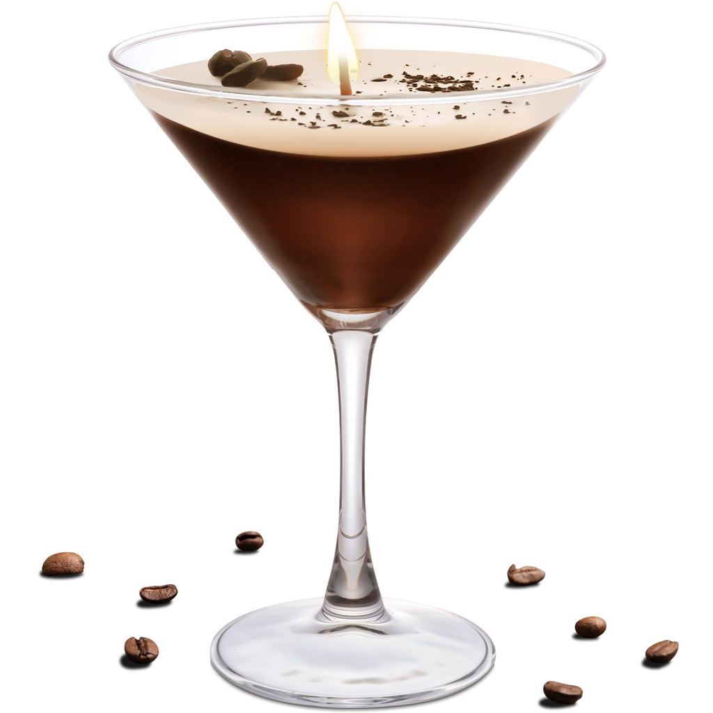 Chocolate Espresso Martini Candle â€?Scented Soy Wax Candle with Coffee & Cocoa Aromas, Long-Lasting 40H Burn Time