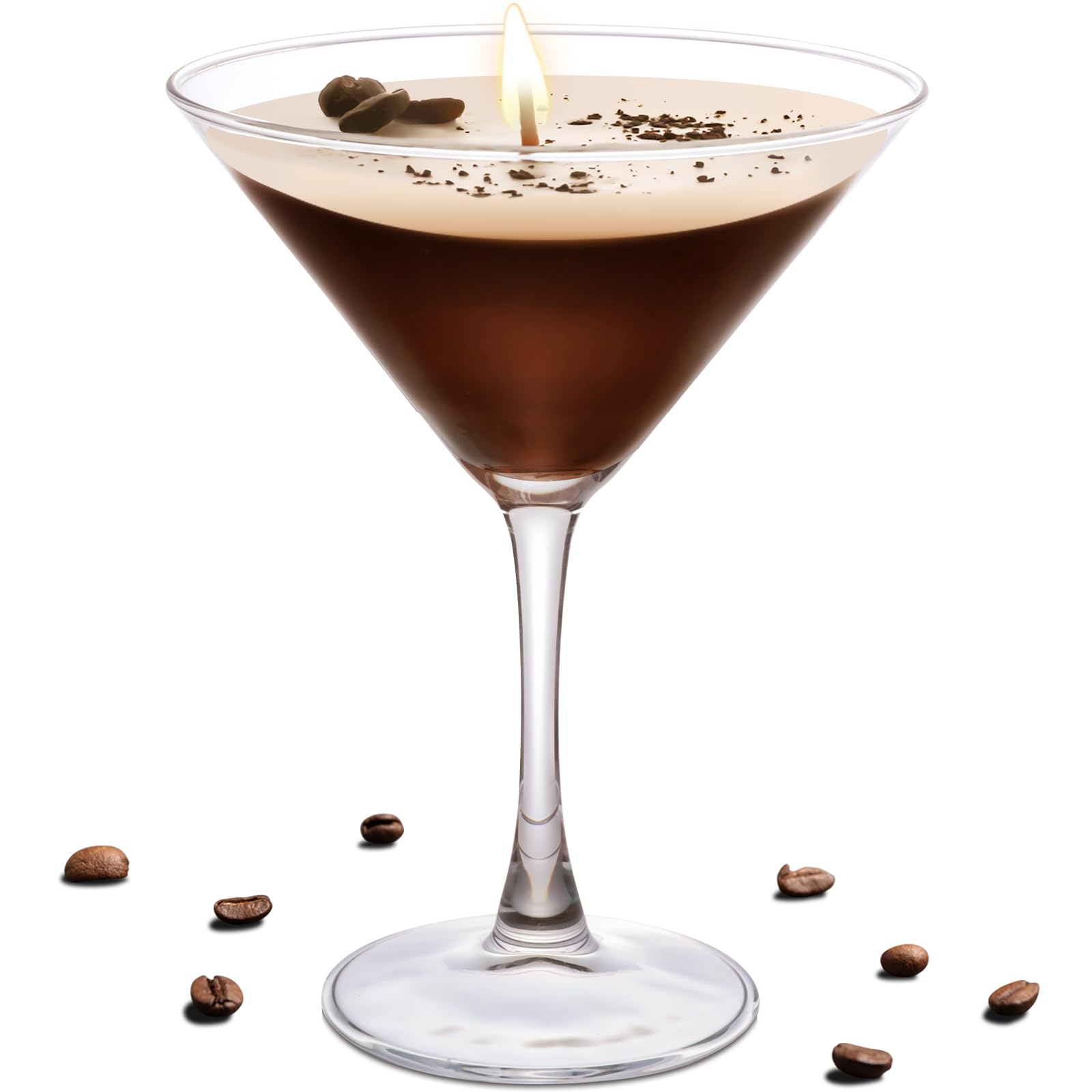 Chocolate Espresso Martini Candle â€?Scented Soy Wax Candle with Coffee & Cocoa Aromas, Long-Lasting 40H Burn Time