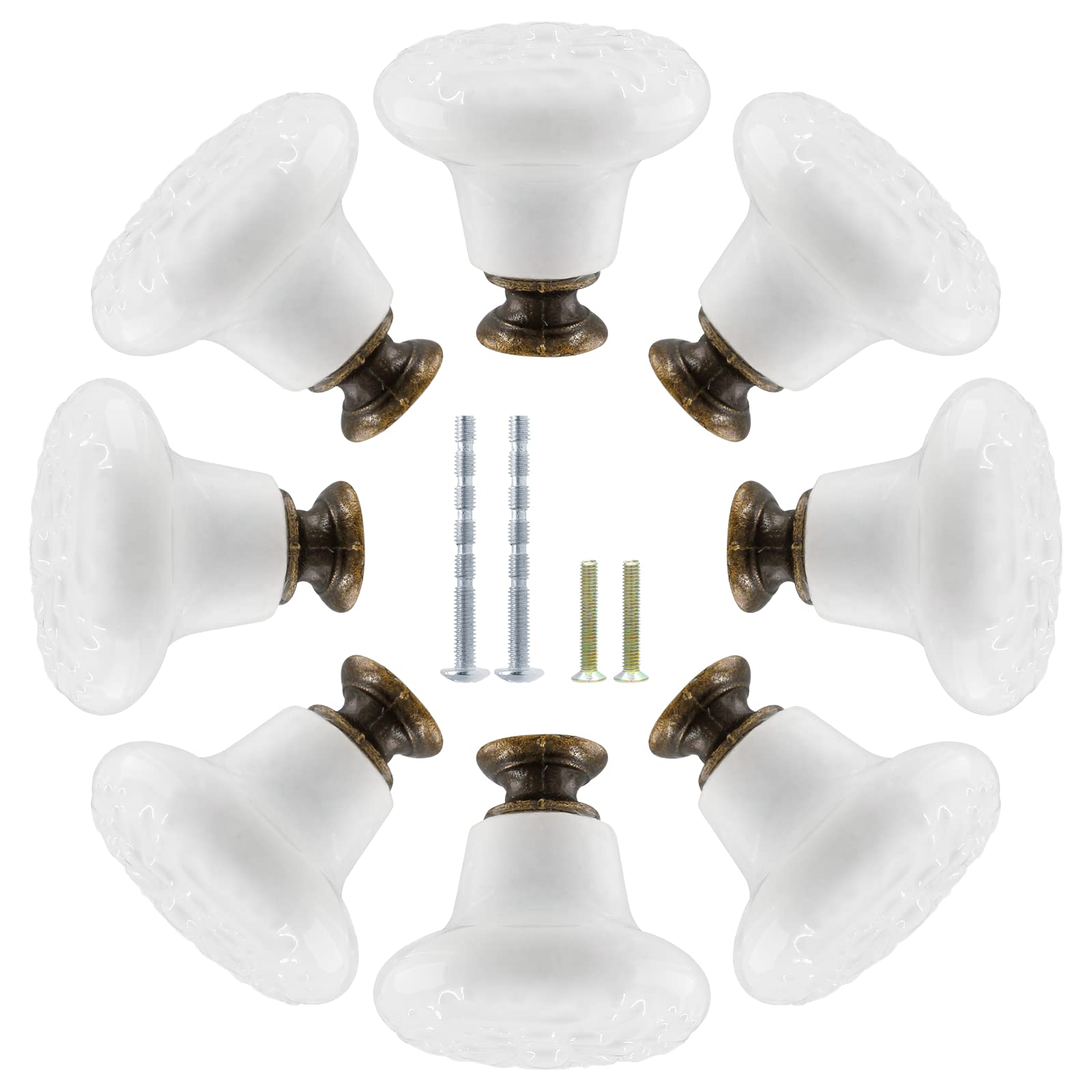 Ceramic Knobs, Vintage Kitchen Cabinet Knobs Pulls Retro Ceramic