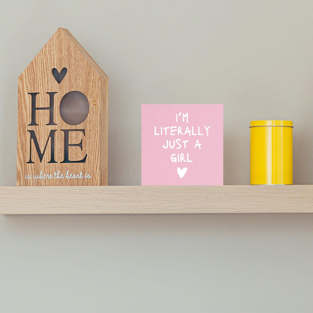 Pink Bow Coquette Room Decor - Wooden Box Sign Desk Decor