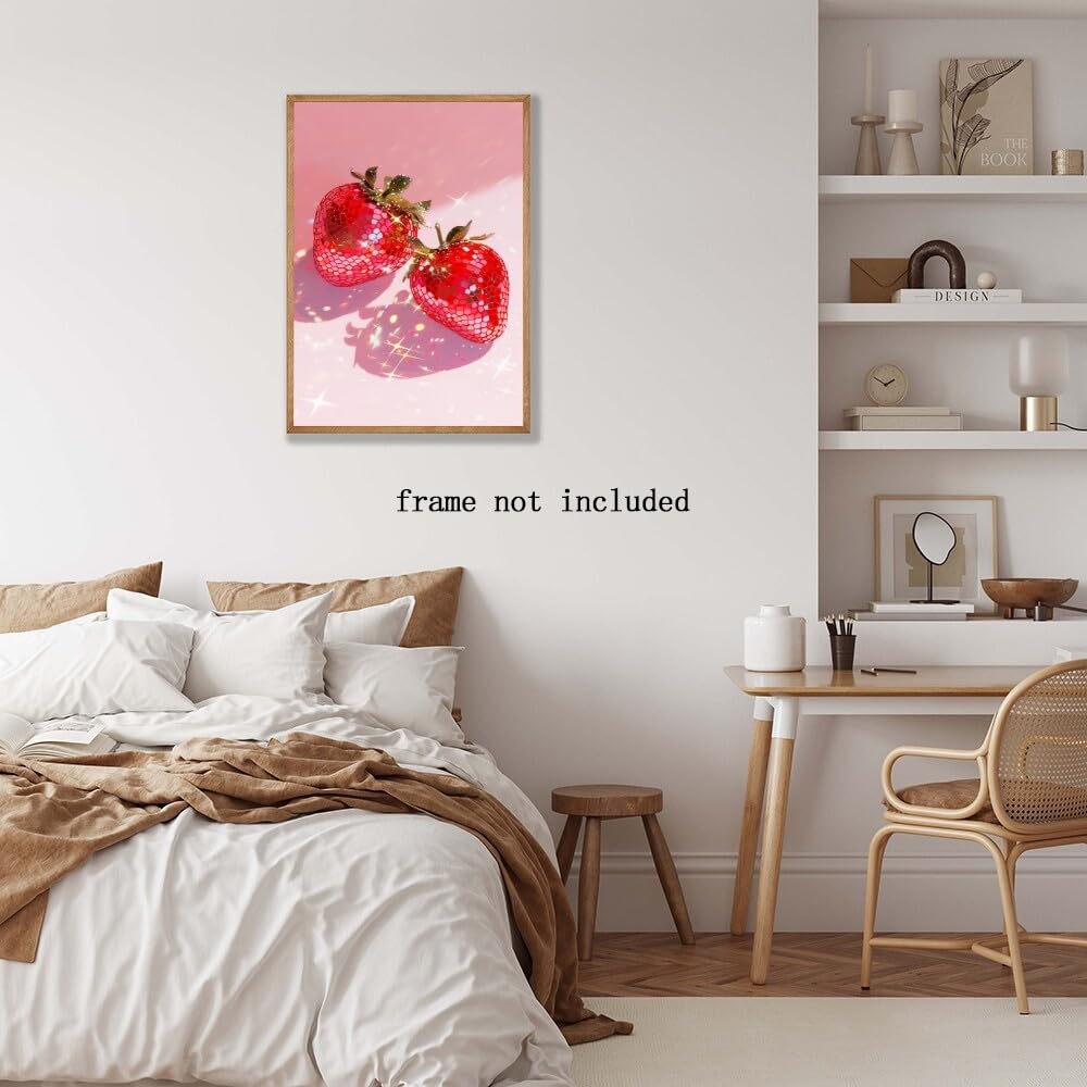 Disco Ball Fruits Canvas Print â€?Trendy Glam Wall Art