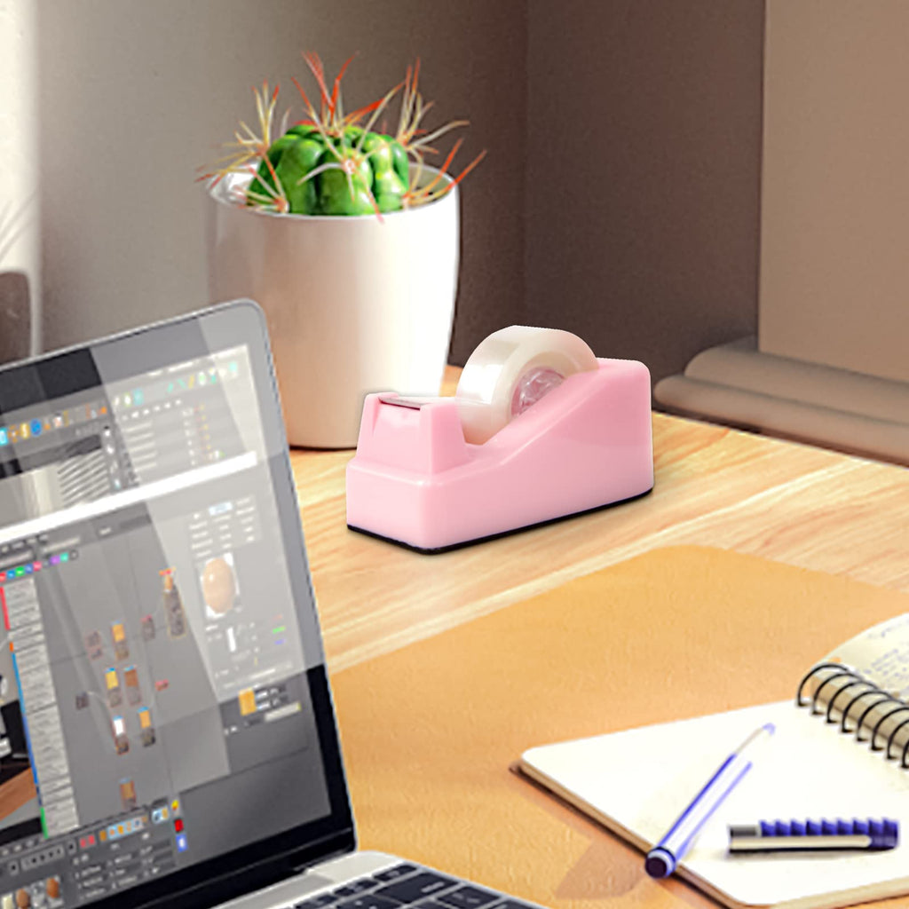 Desktop Tape Dispenser Adhesive Roll Holder with Weighted Nonskid Base, 1Pcs (Tape not Included)