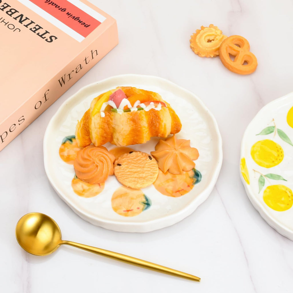 Ceramic Dinner Plate, Cute Creative Plates Design, Printed Dinnerware