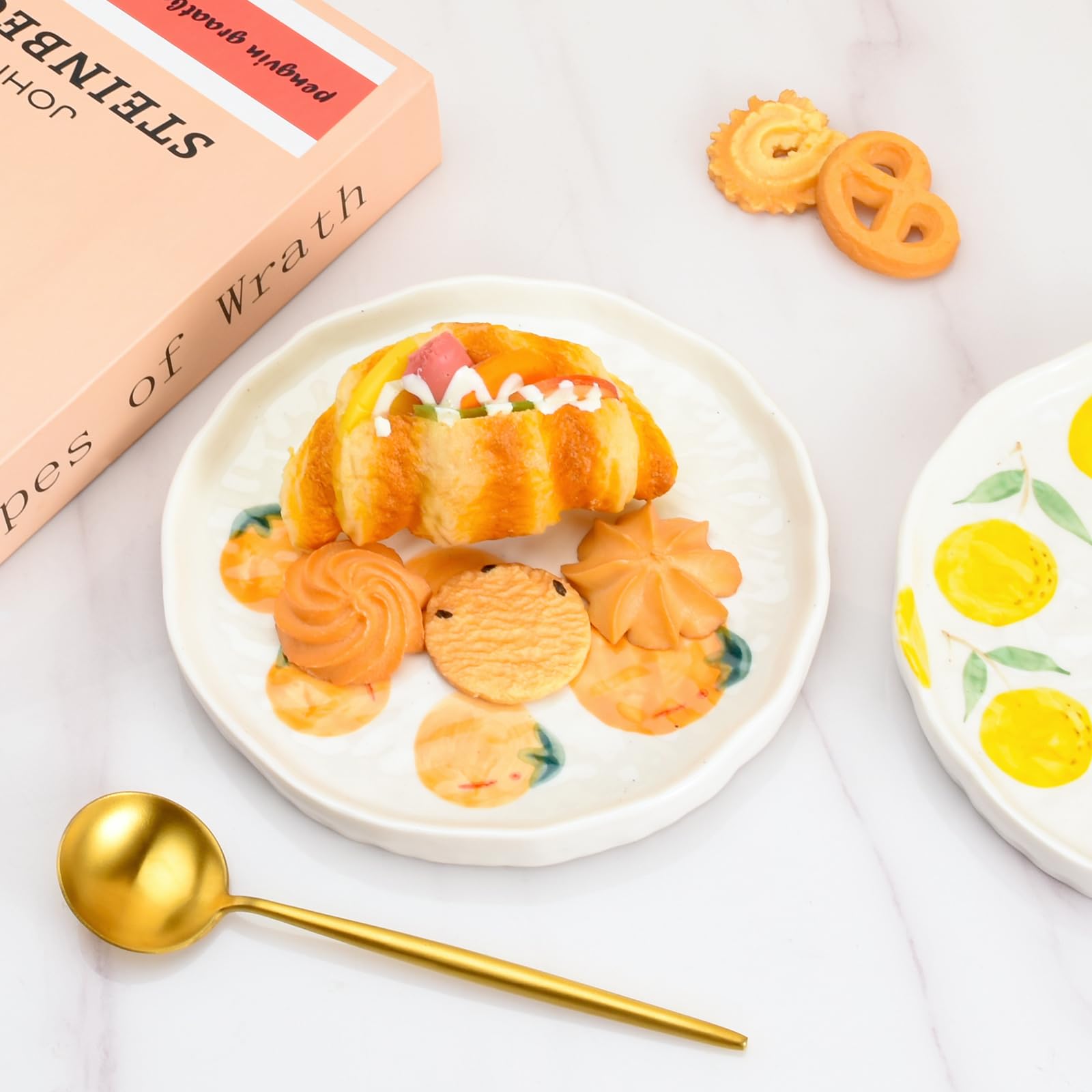 Ceramic Dinner Plate, Cute Creative Plates Design, Printed Dinnerware