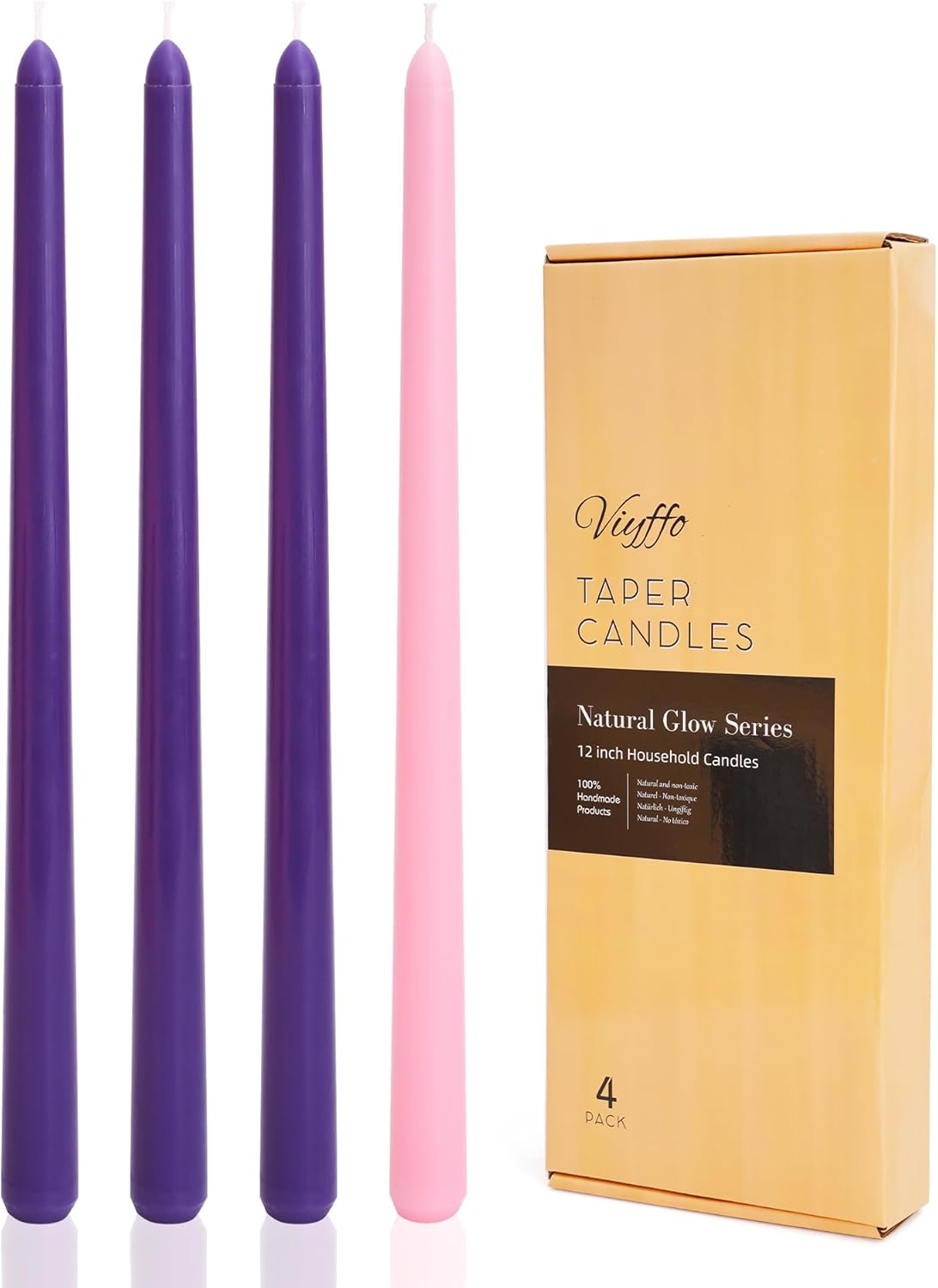 Taper Candles Unscented Smokeless Long Tall Tapered Candle for Candlesticks SticksHome Decor Dinner