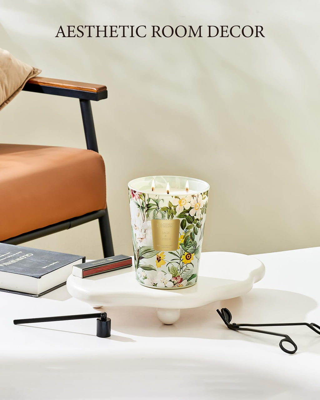 Large Soy Scented Candles, Non Toxic Natural Spring Candles 35oz 150 Hours Long Lasting Slow Burning