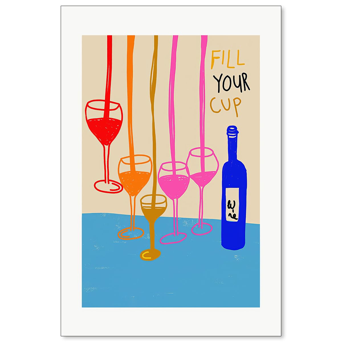 Modern Italian Kitchen Colorful Wall Art