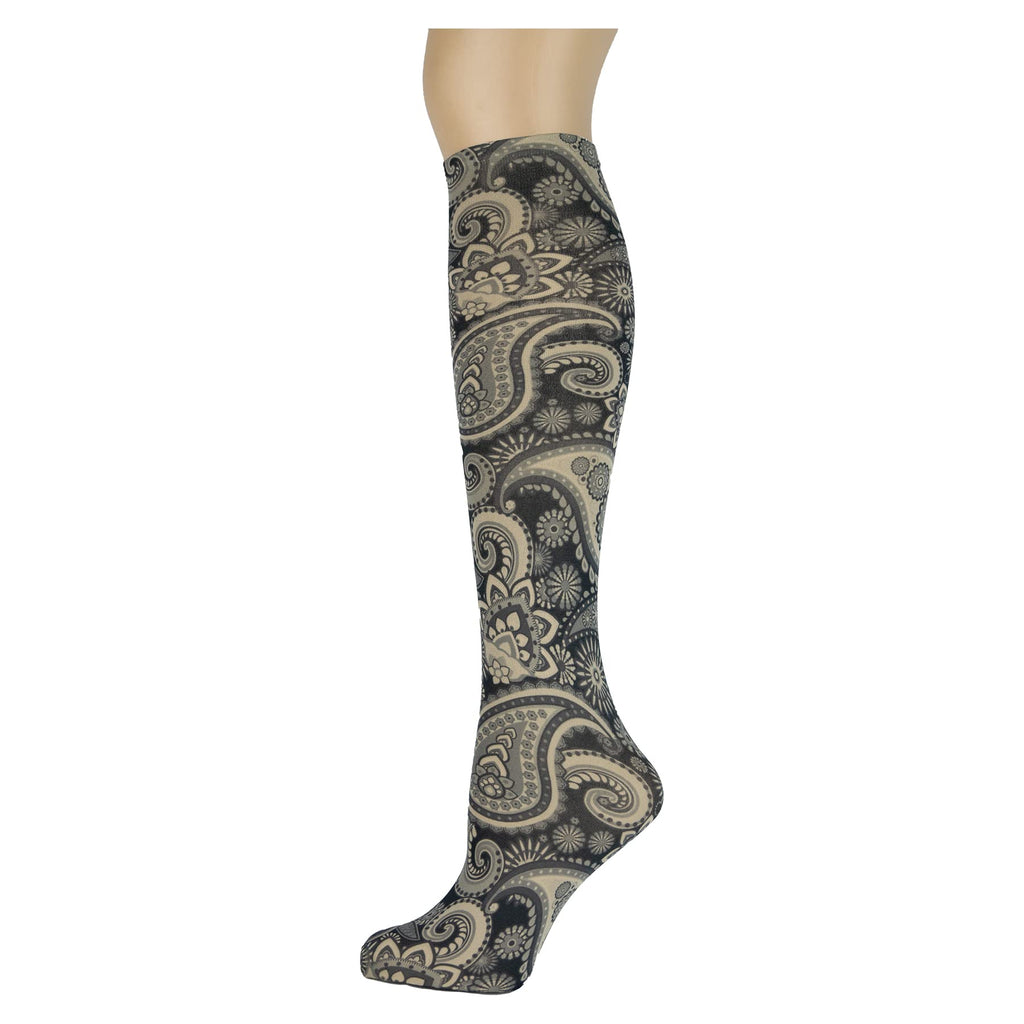 Women's 3 Pairs Knee High Trouser Socks, Classy and Colorful Printed Patterns, Silky Smooth Material