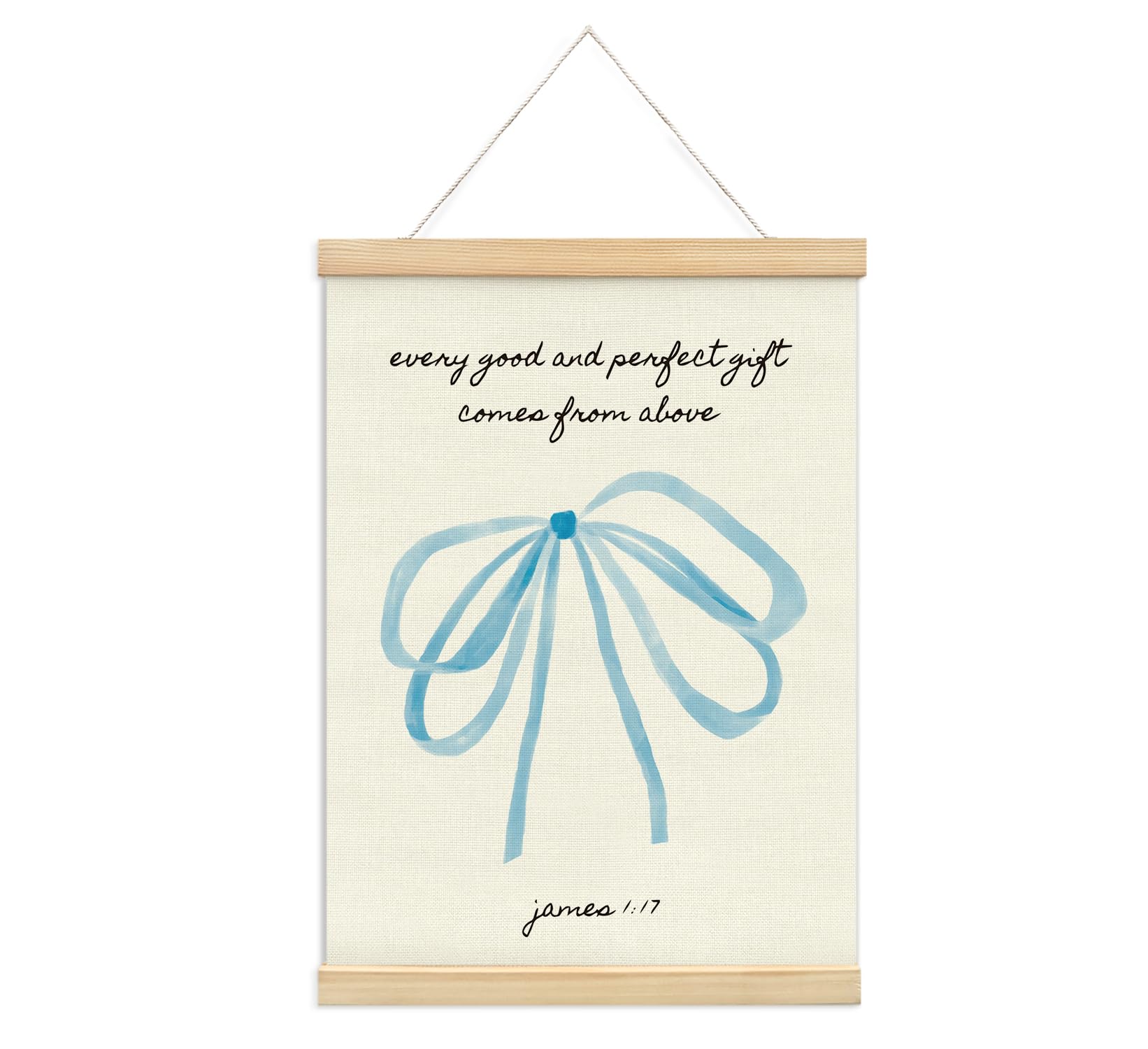 Trendy Bows Pink Coquette Scripture Wall Art Poster Hanger Frame, Christian Bible Verses Posters Wall Art Decor