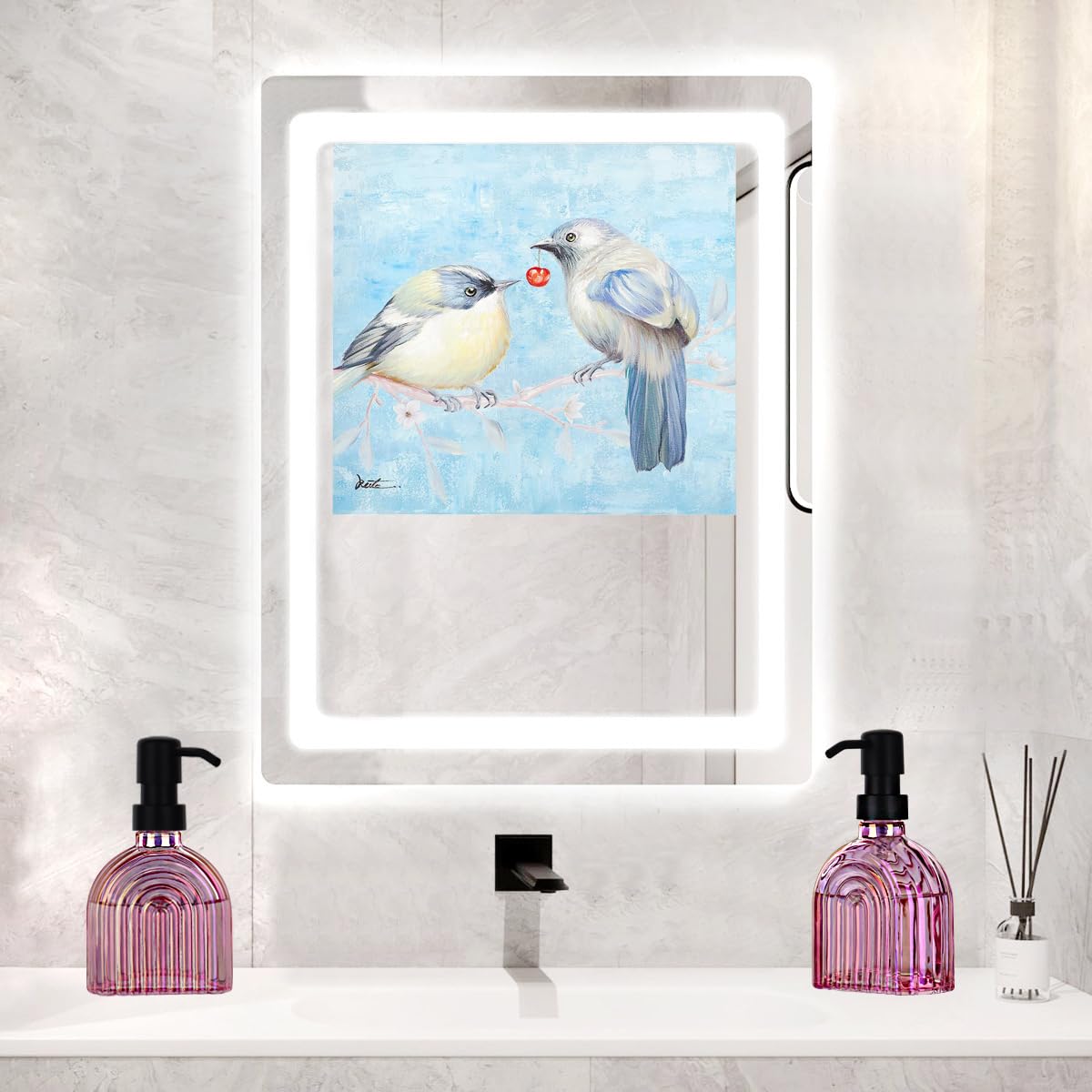 Glass Soap Dispenser Bathroom, 9 Oz Kitchen Soap Dispenser, Refillable Liquid Modern Soap Dispenser for Hand Soap, Lotion Dispensers Bottle