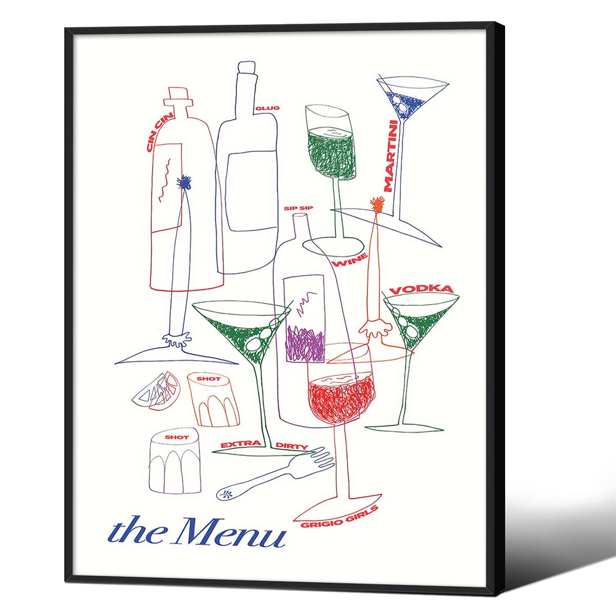 Modern Italian Kitchen Colorful Wall Art