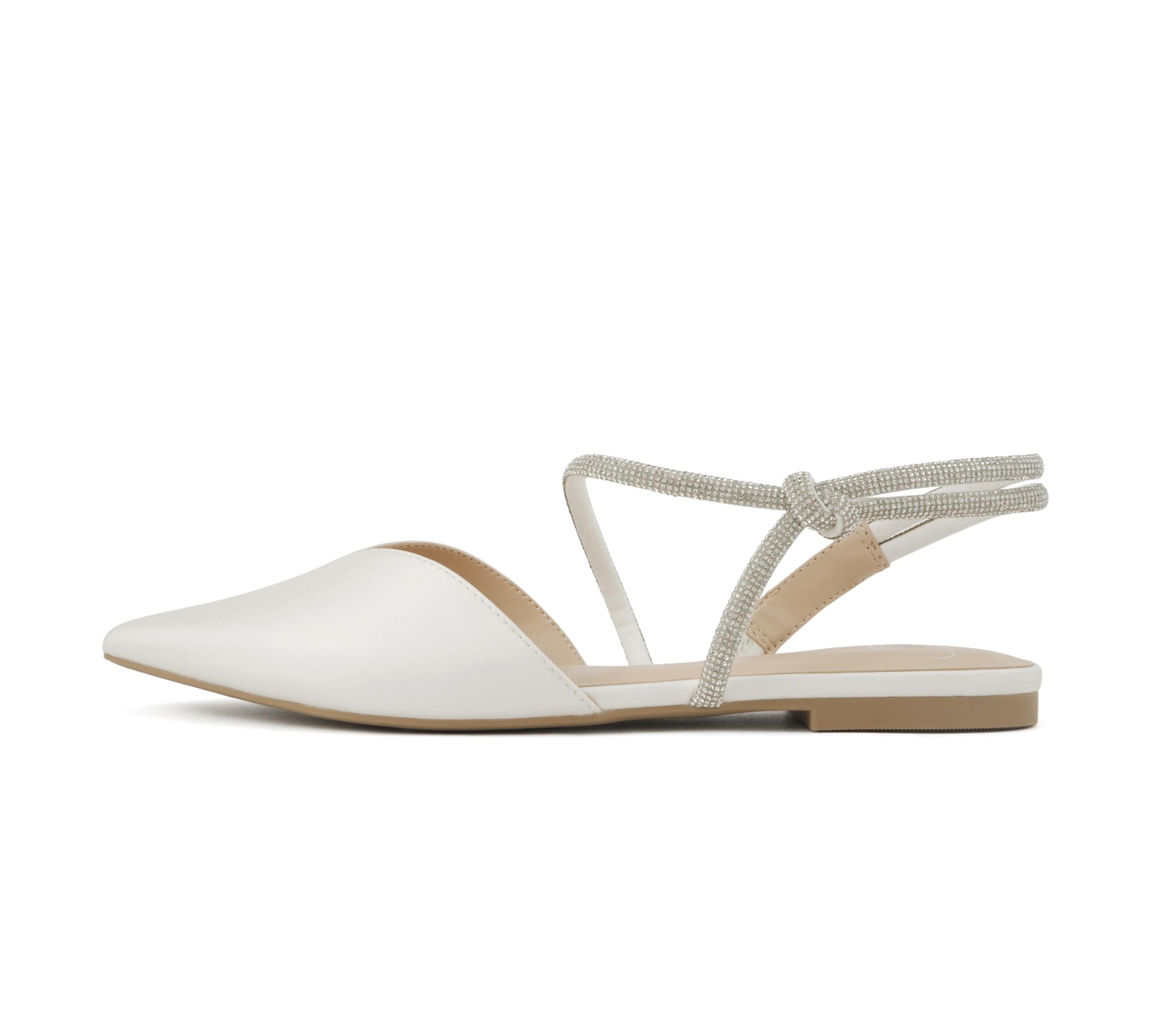 Women Pointed Toe Slingback Flat Bridal Dress Pumps