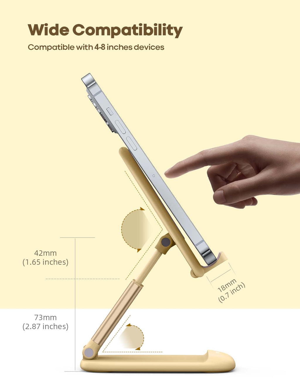 Phone Stand â€?Desktop Cell Phone Holder for Office Desk (4-8")