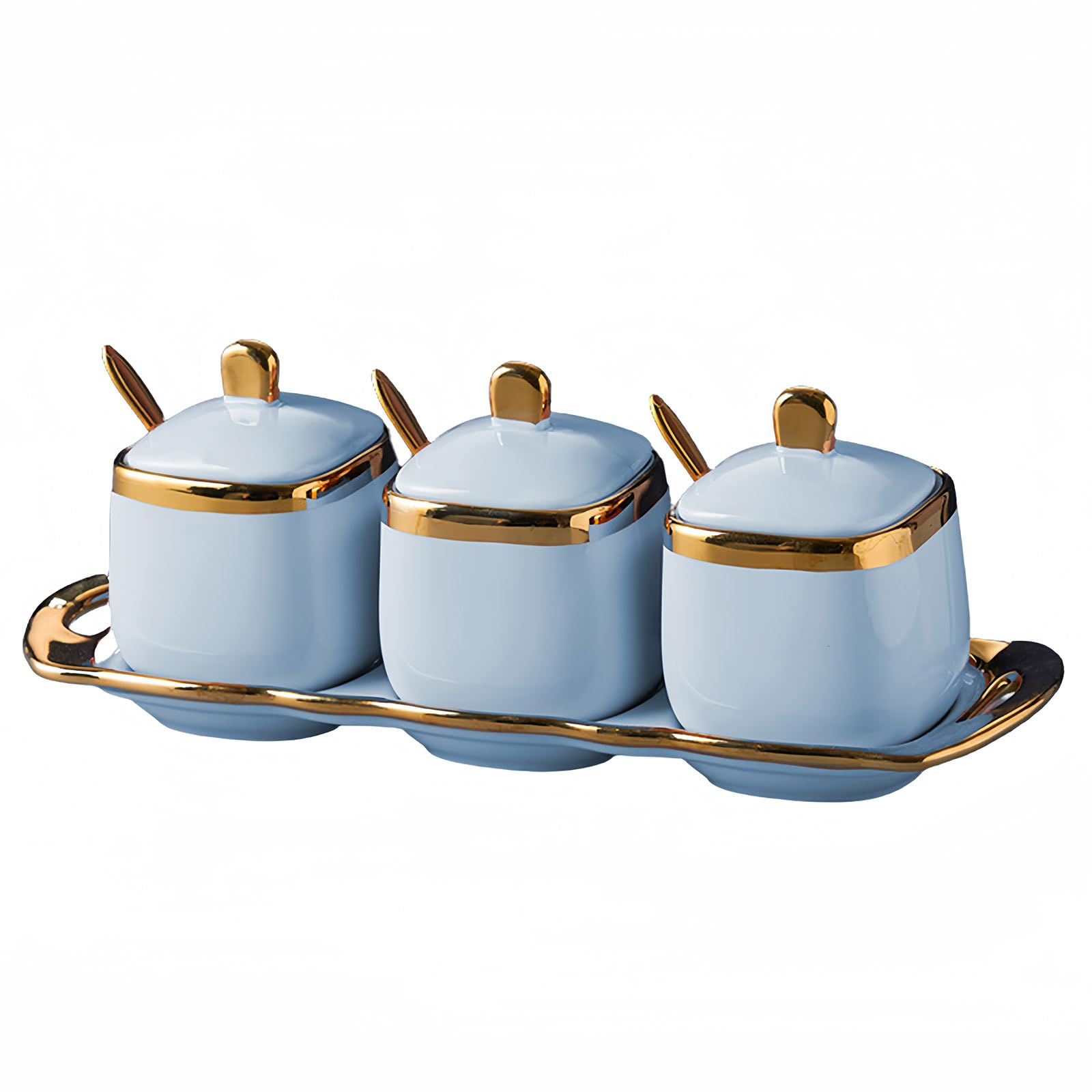 Sugar Bowl With Lid And Spoon, Sugar Pot Set Of 3