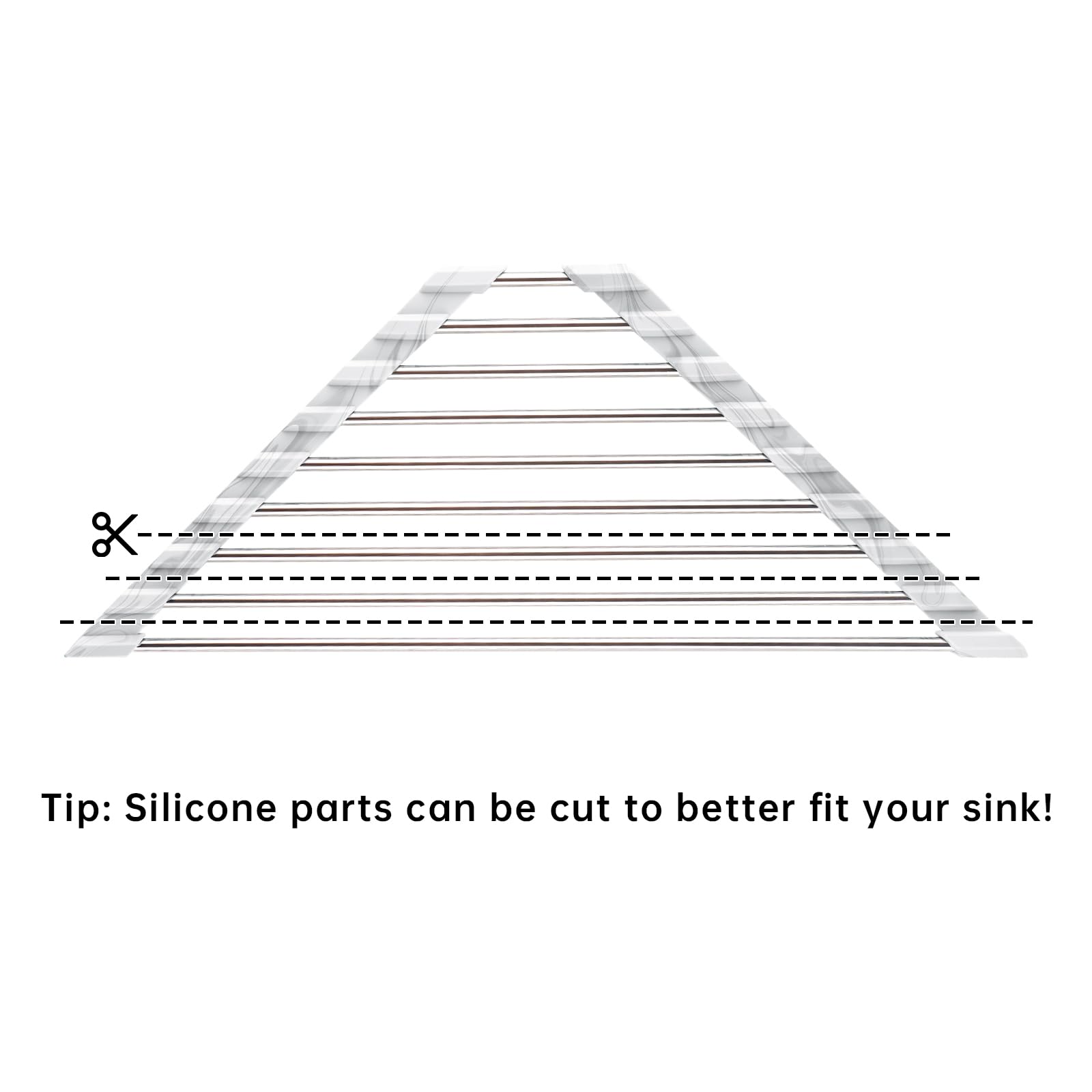 Triangle Foldable Dish Drying Rack, Small Roll-Up - Stainless Steel Over Sink Drainer for Kitchen Sink Corner, Rustproof