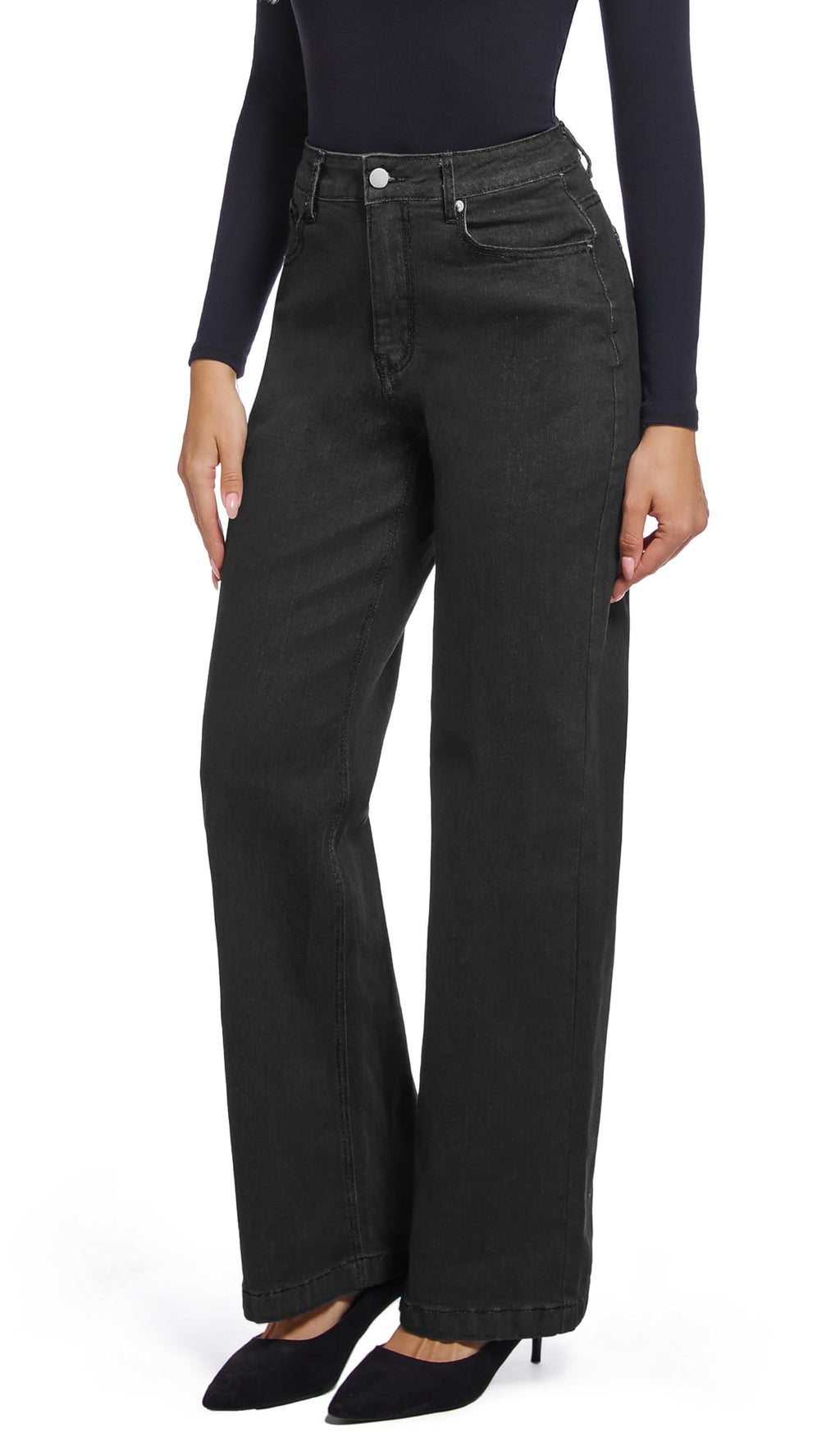 Women's Jeans Straight Leg Casual High Waisted Stretch