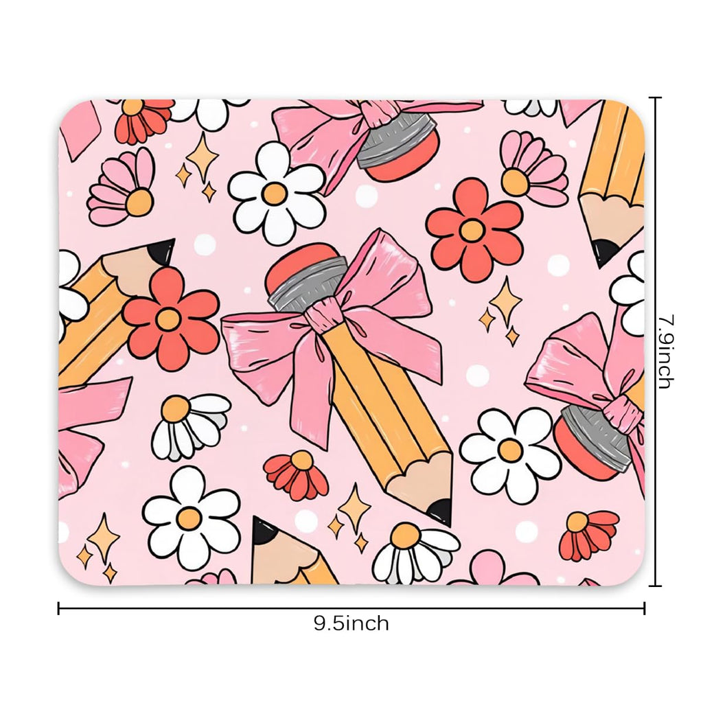 Coquette Bow Mouse Pad, Trendy Mouse Pad, Preppy Cute Mouse Pad for Desk Home Office & Gaming, 9.5x7.9 inches