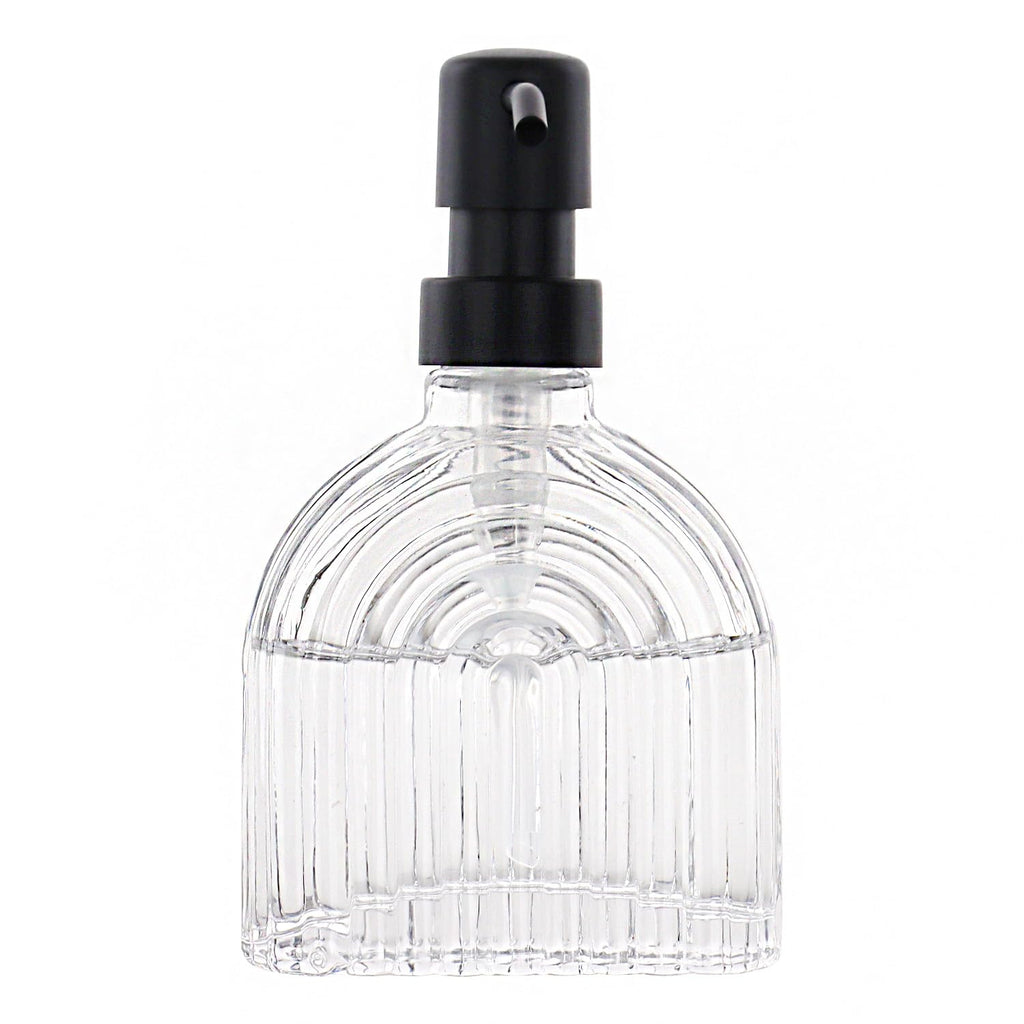 Glass Soap Dispenser Bathroom, 9 Oz Kitchen Soap Dispenser, Refillable Liquid Modern Soap Dispenser for Hand Soap, Lotion Dispensers Bottle