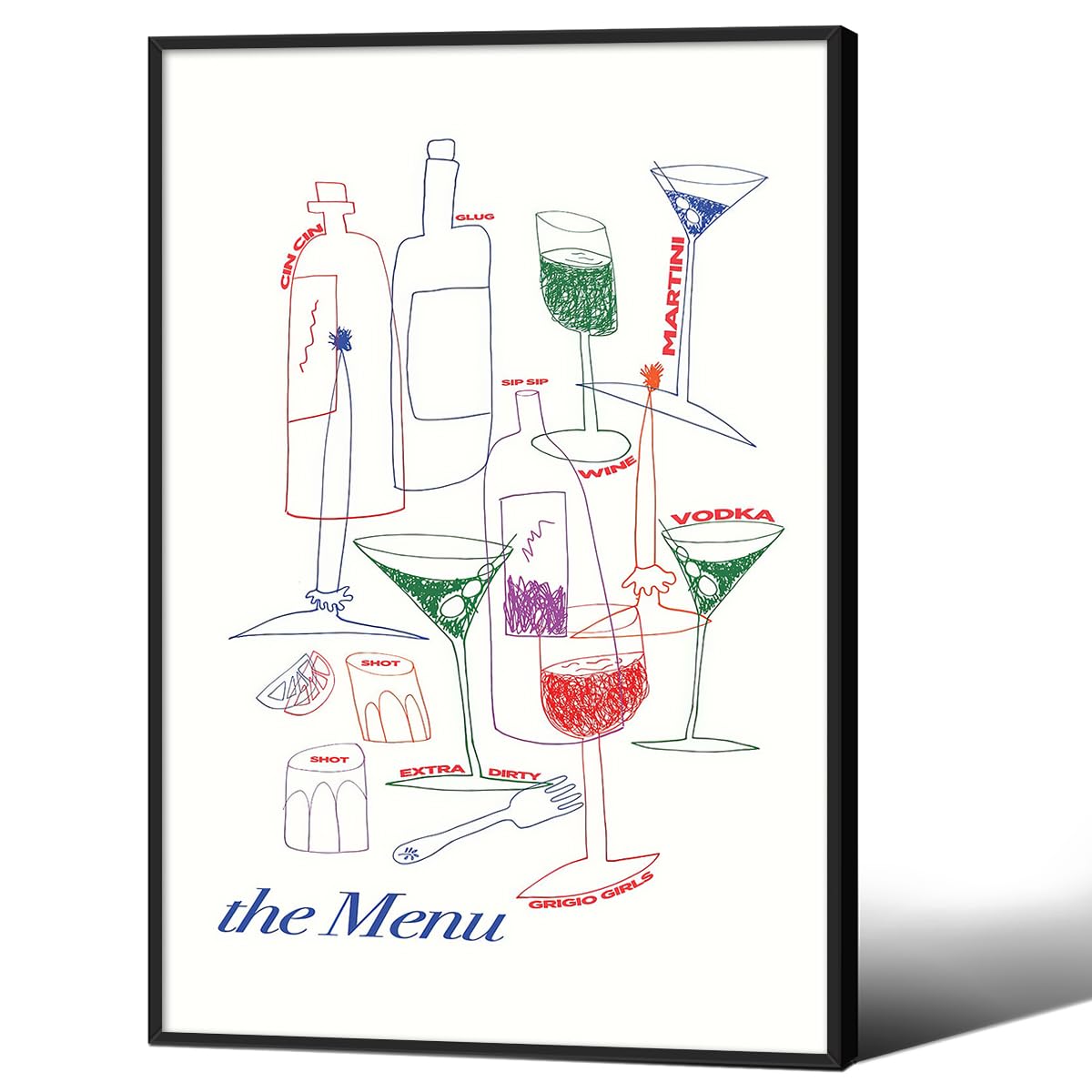 Modern Italian Kitchen Colorful Wall Art