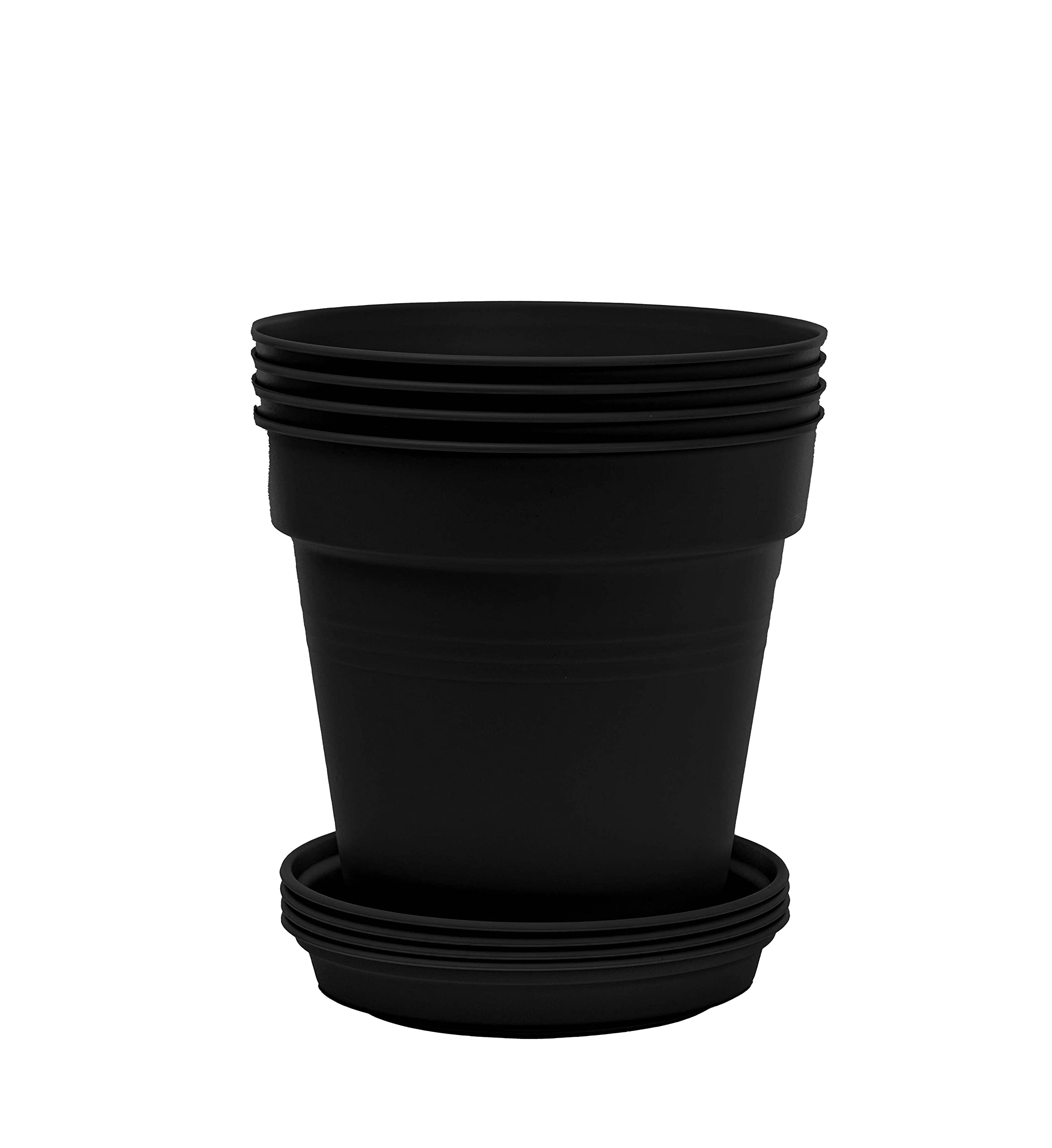 Home Garden Pots 4pk - Flowers, Herbs, Plants, Indoor, Outdoor, Colorful, 13cm Diameter (5in))