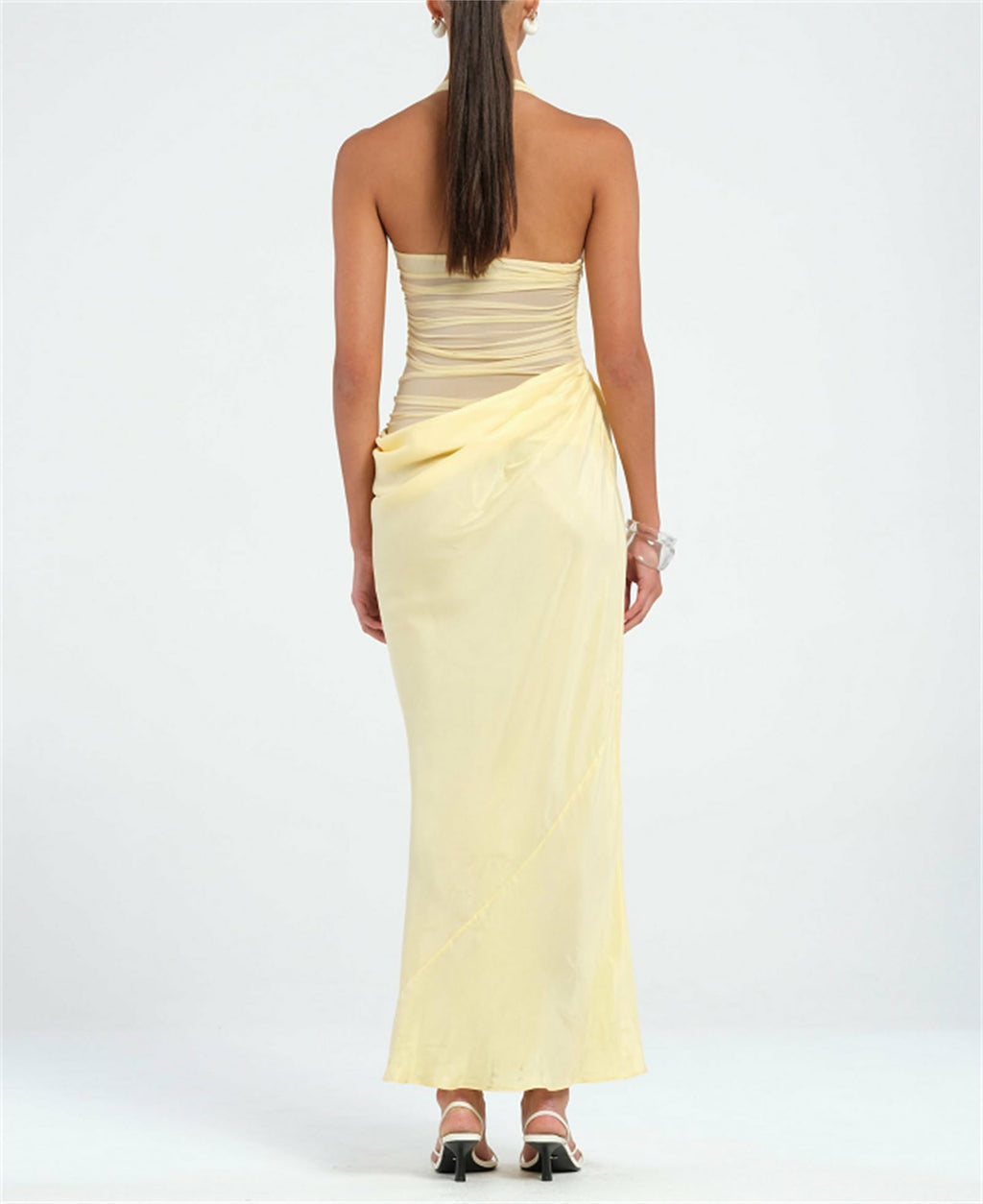 Women Sexy Hollow Out Maxi Dress Sleeveless Backless Lace Pachwork Bodycon Long Dress Y2k Dress