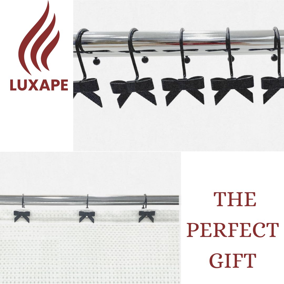 Decorative Bow Knot Curtain Hooks Shower Rings for Bathroom
