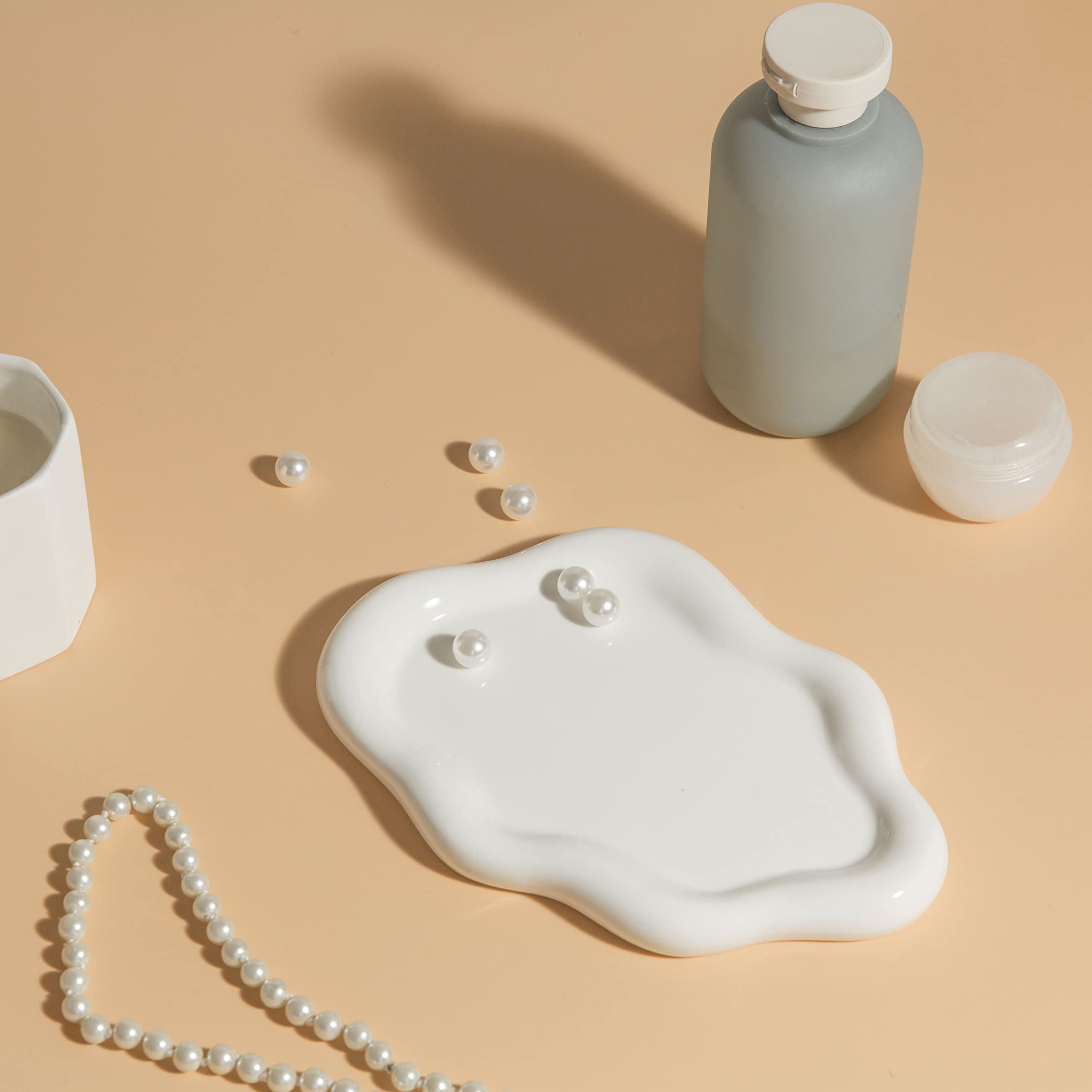 Cloud Trinket Dish, Chubby Jewelry Tray, Ceramic Jewelry Ring Trinket Dish for Rings Earrings Necklace Organizer