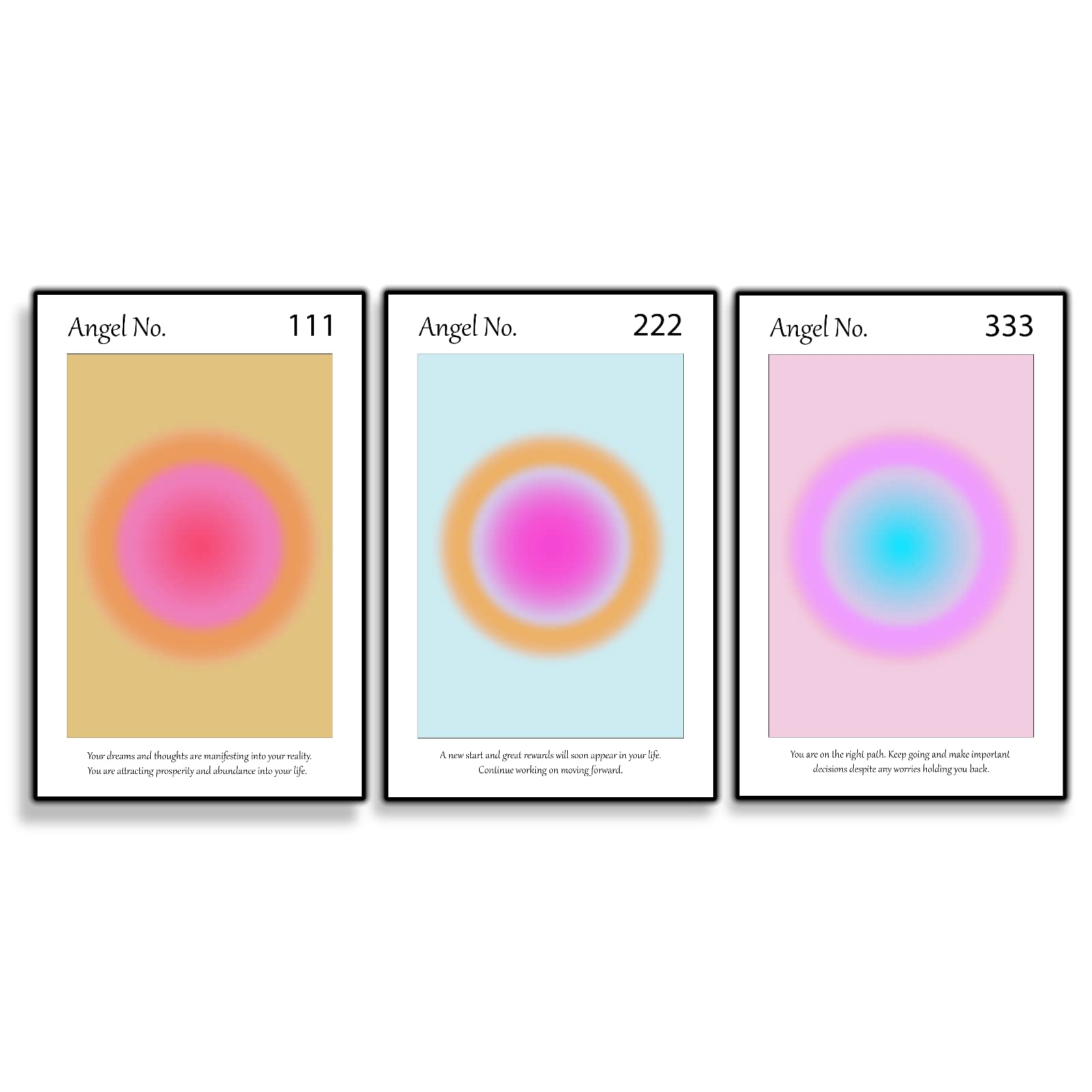 Colorful Aura Poster Energy Wall Art Minimalist Print Aesthetic Wall Decor Posters, No Frame