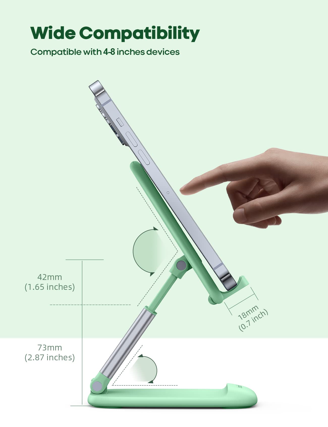 Phone Stand â€?Desktop Cell Phone Holder for Office Desk (4-8")