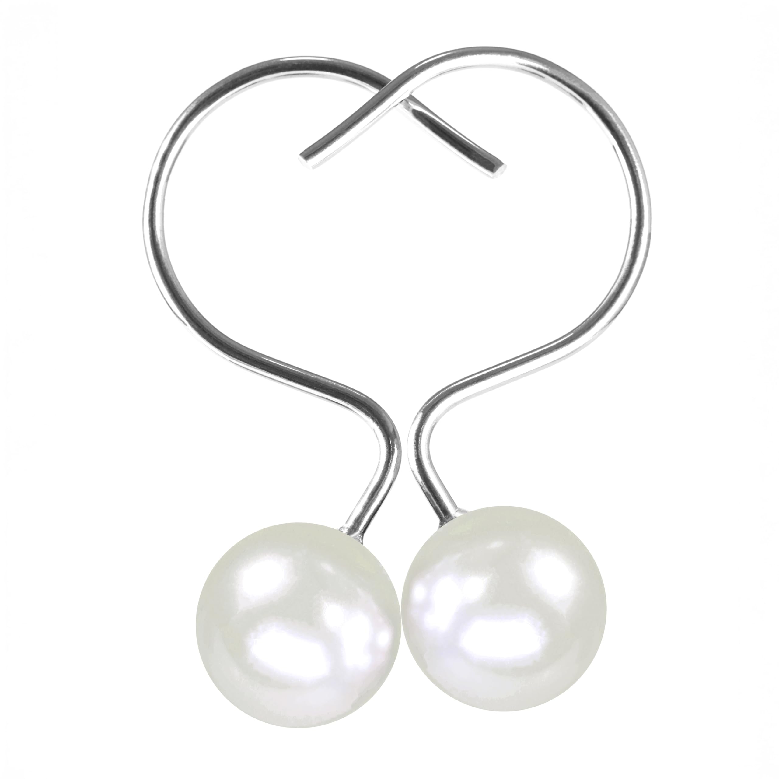 Elegant Stylish Coquette Pearl Design Rustproof Stainless Steel Rings