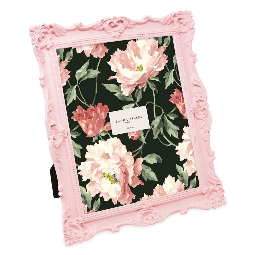 Resin Picture Frame â€?Handcrafted Floral Design with Easel for Tabletop and Wall Display