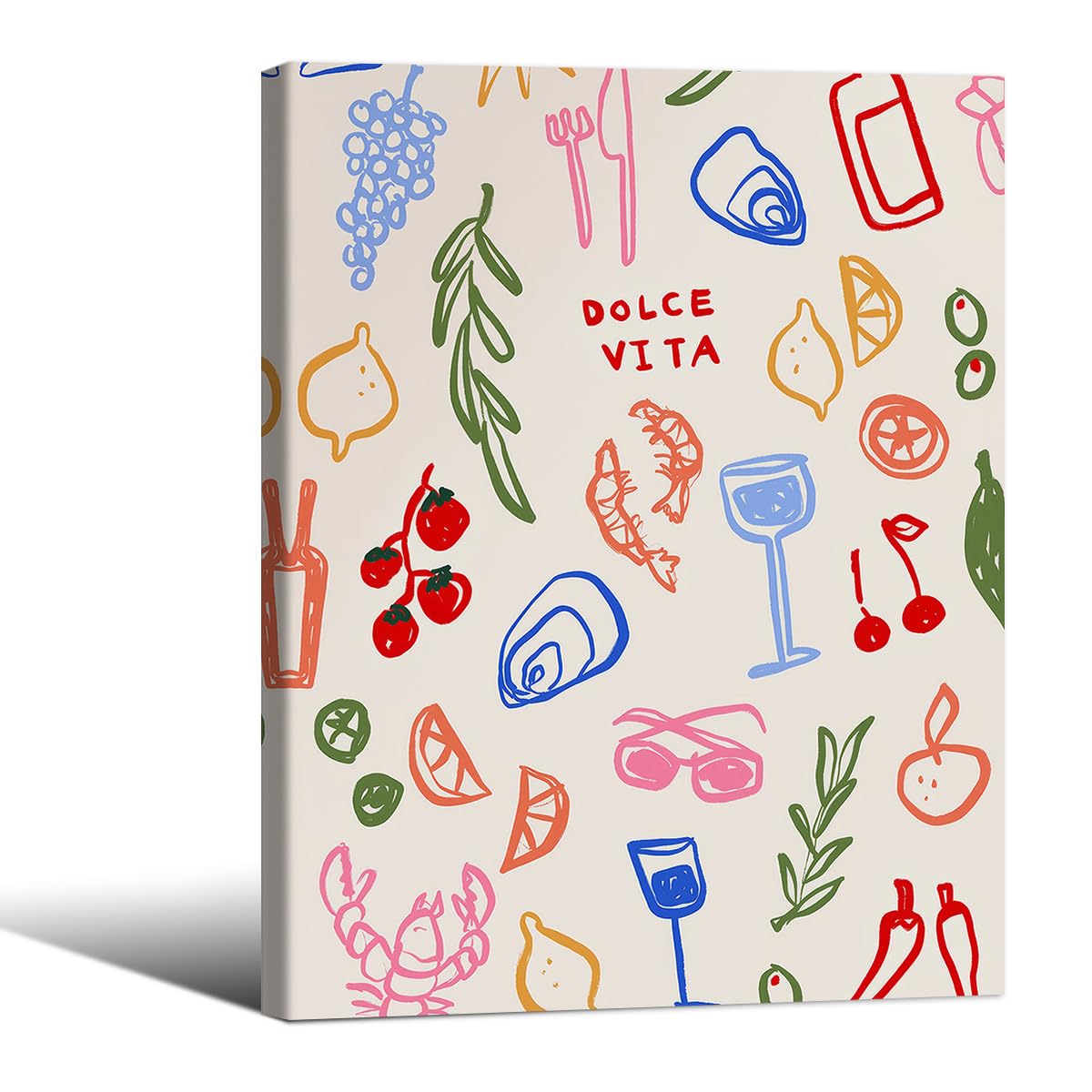 Modern Italian Kitchen Colorful Wall Art