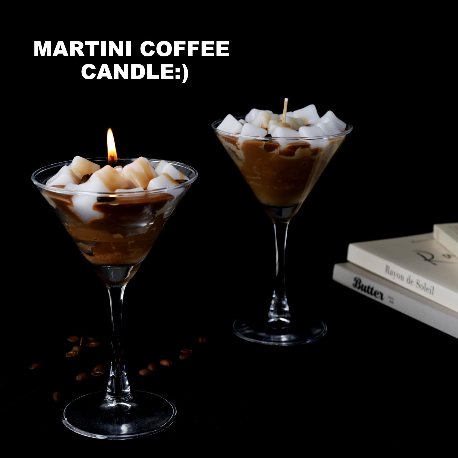 Chocolate Espresso Martini Candle â€?Scented Soy Wax Candle with Coffee & Cocoa Aromas, Long-Lasting 40H Burn Time