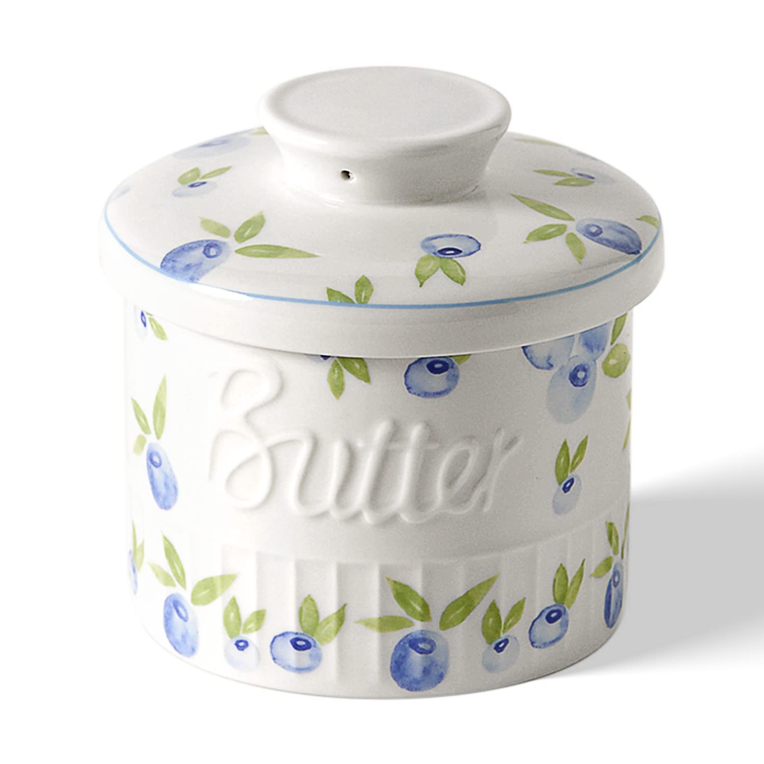 Toptier Ceramic French Butter Keeper with Water Line â€?Countertop Crock for Soft, Spreadable Butter