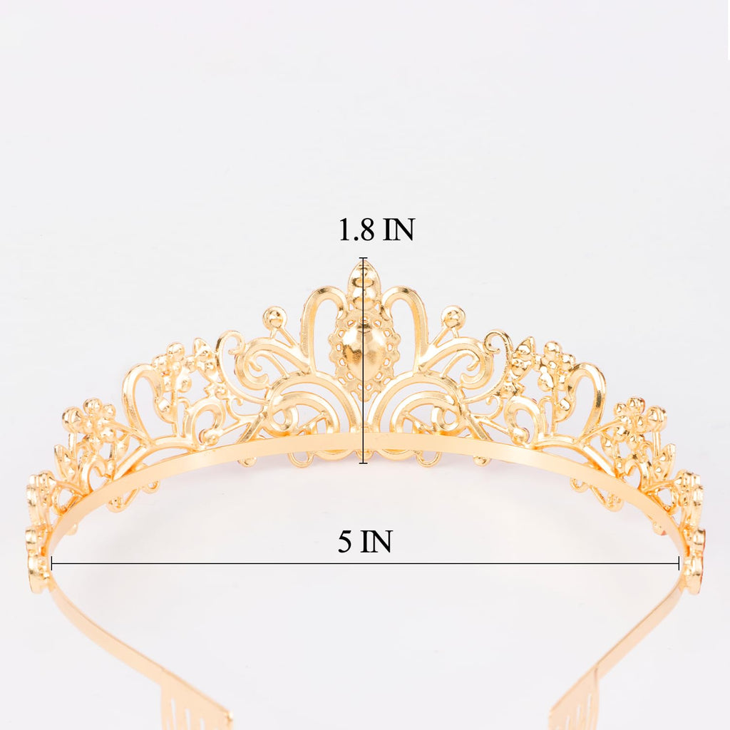 Princess Crystal Tiara Crown Headband Elegant Crown With Combs